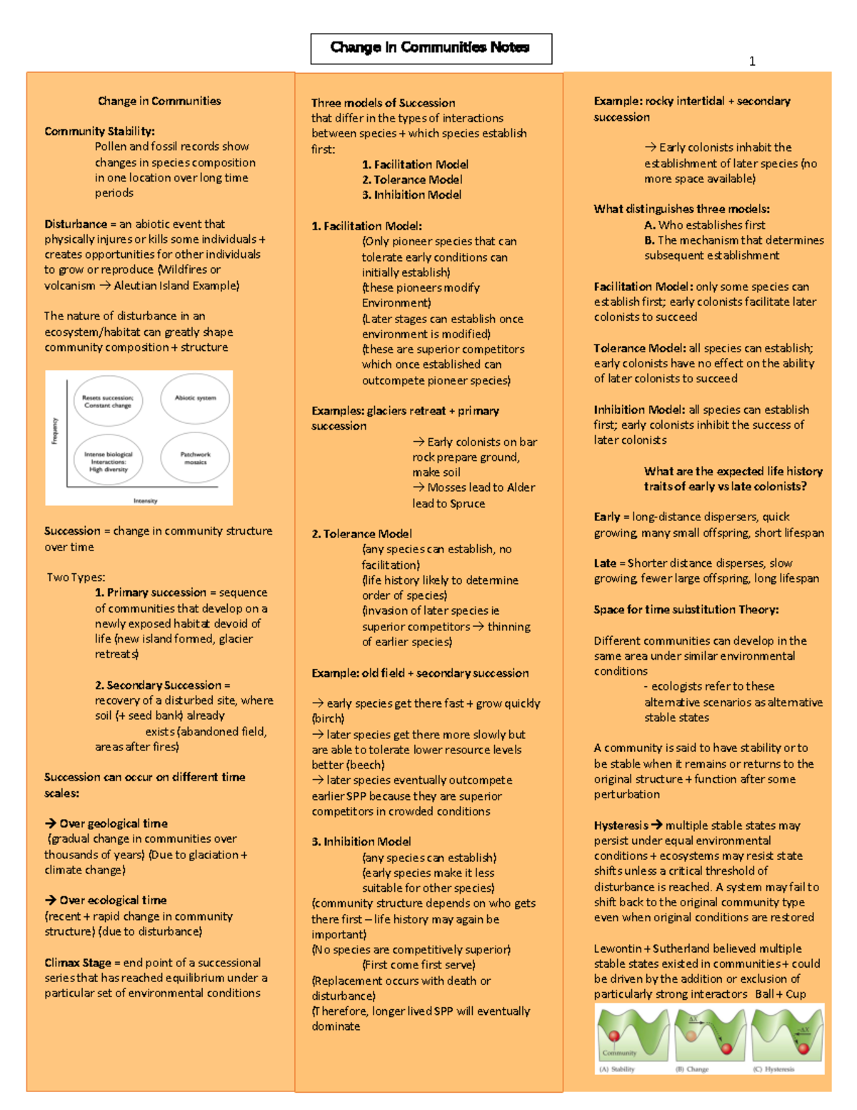 Change in Communities Notes - 1 Cha nge in Com muni ties Not es Change ...