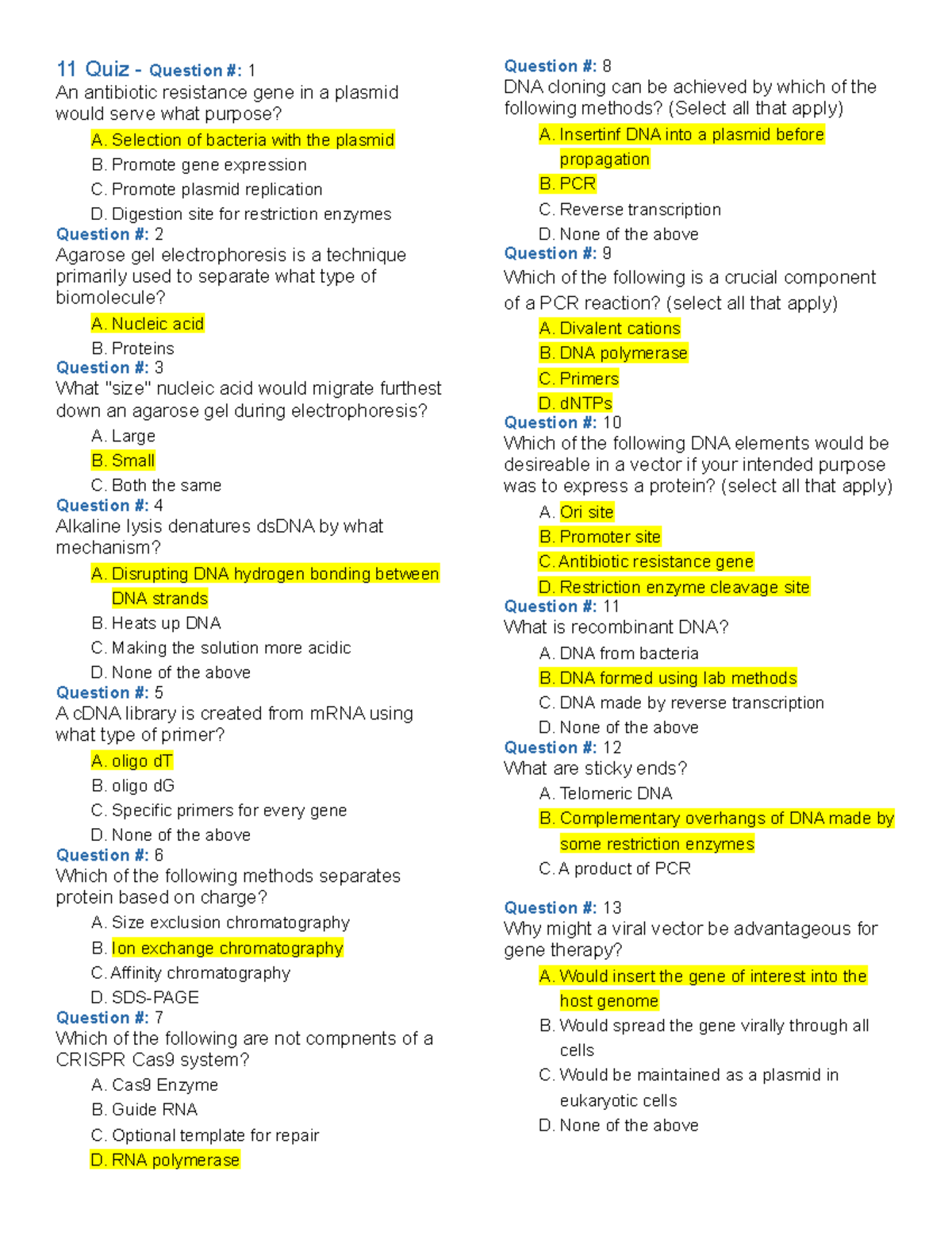 2023 BMS528 Summer Lecture 11 Quiz 11 Quiz Question 1 An