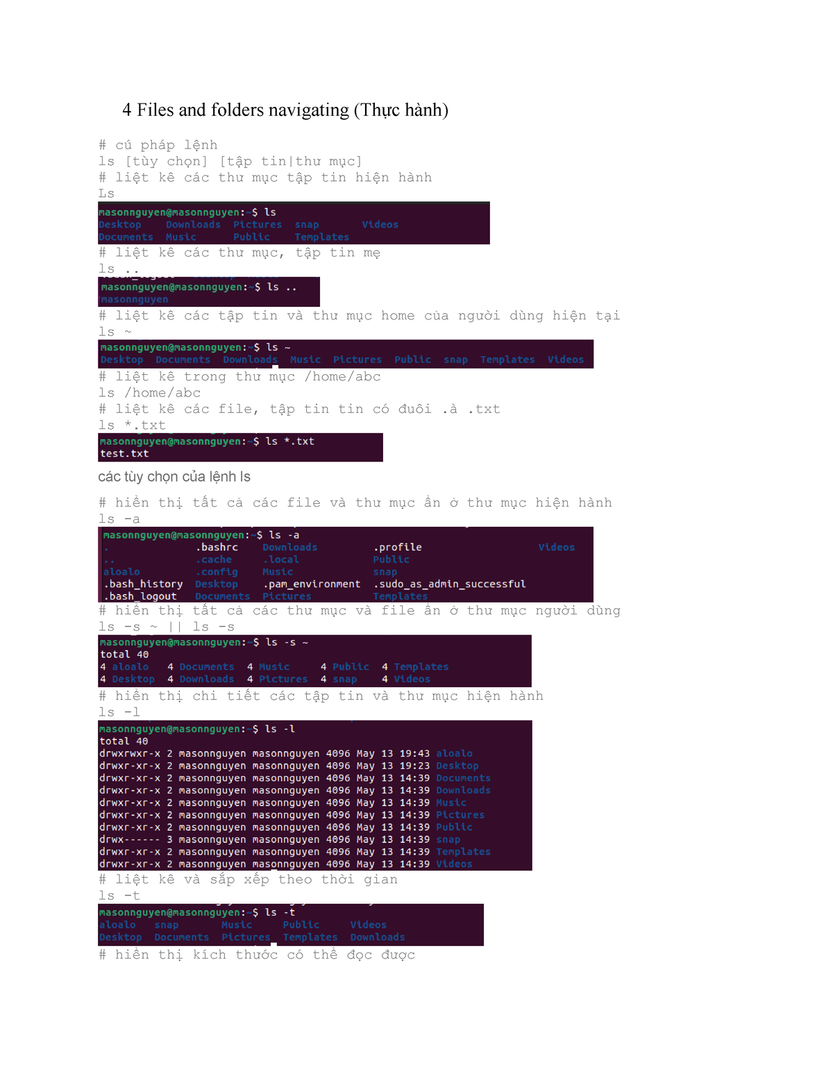 Lab1 Linux Basic Commands - Operating System - FPT - Studocu