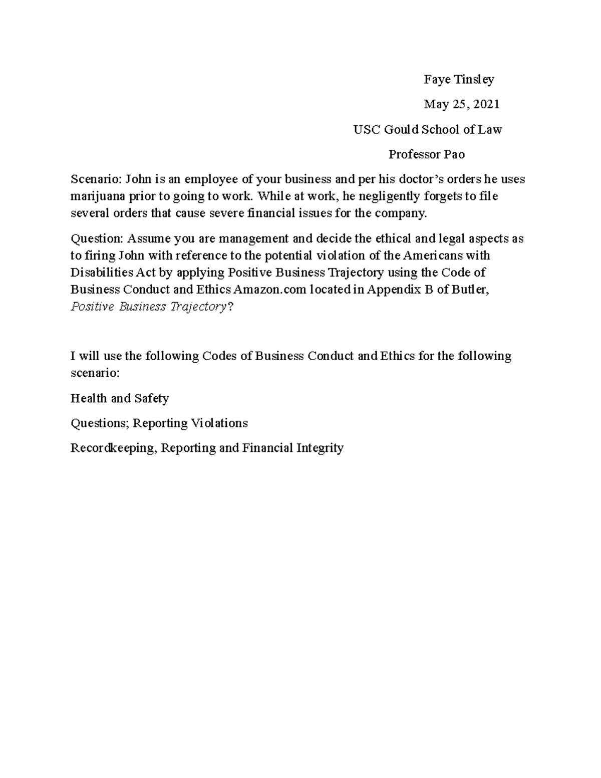 Faye Tinsley 05 Howard Business School Faye Tinsley May 25, 2021