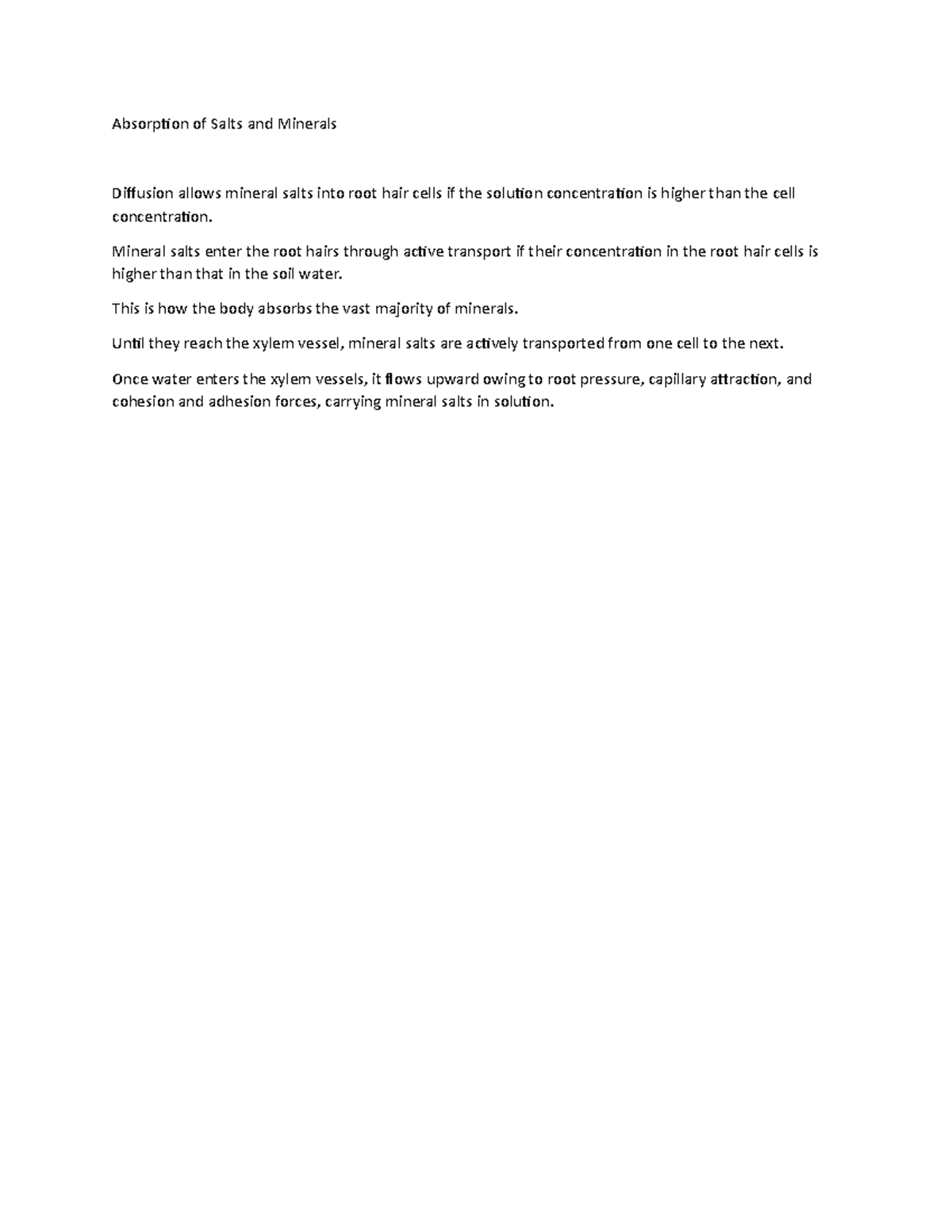 043 - esdrfghjnm - Absorption of Salts and Minerals Diffusion allows ...