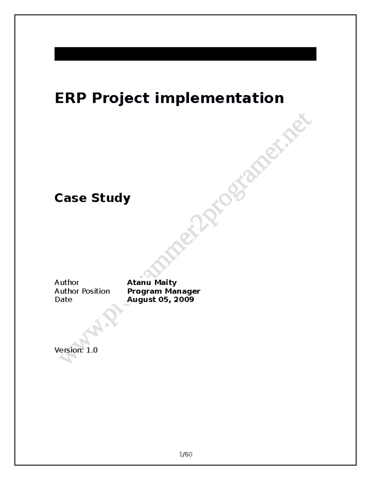 project implementation case study