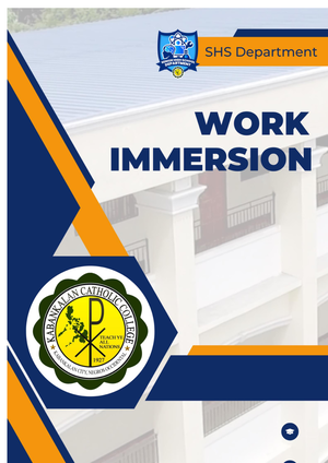 Work immersion Final cindy salico - SENIOR HIGH SCHOOL DEPARTMENT City ...