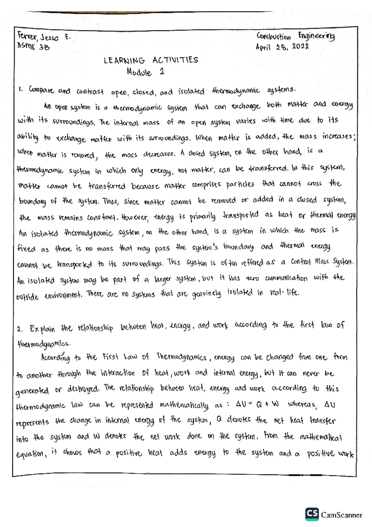 Combustion Engineering Problem Solving - Mechanical Engineering ...