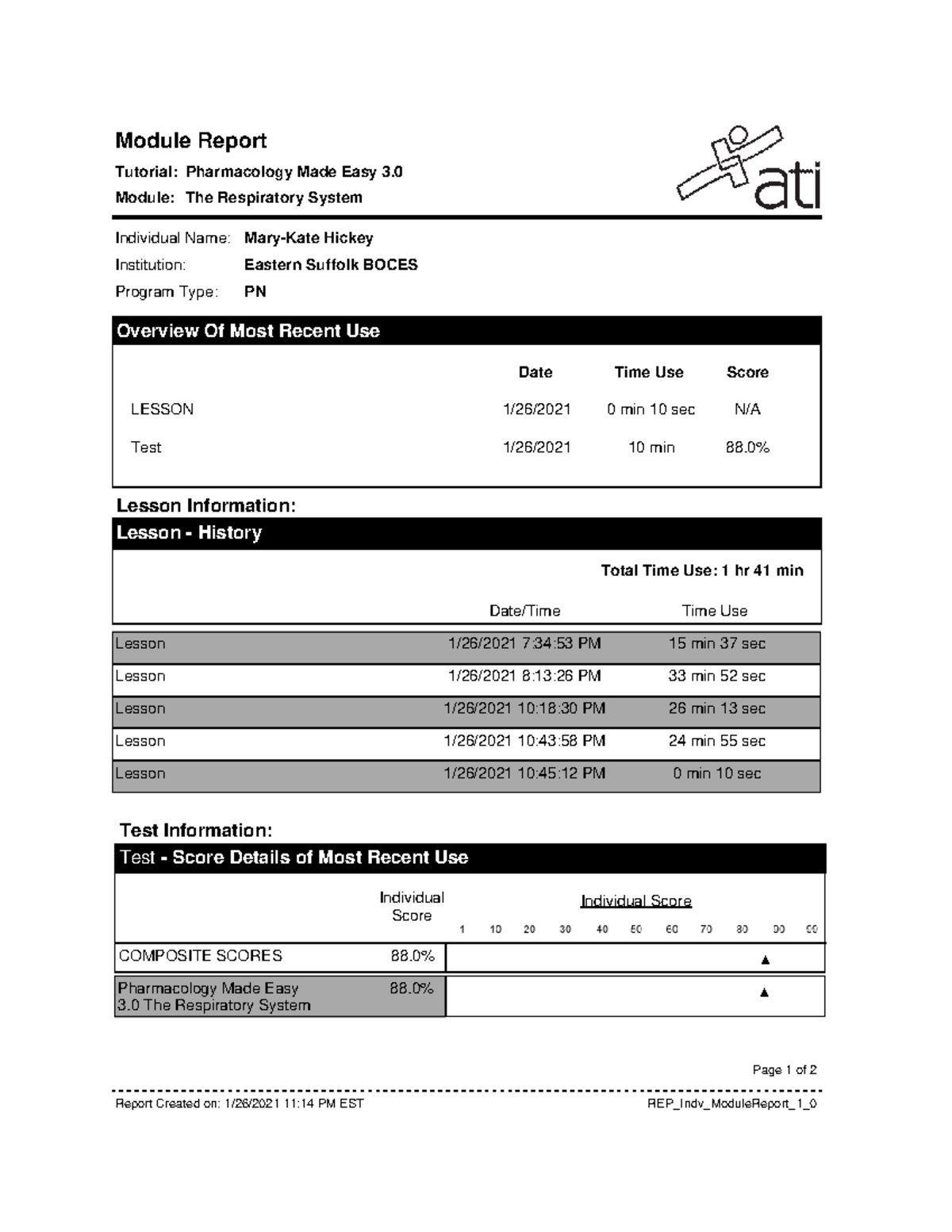 Pharm Made Easy 3.0 Respiratory ati report sheets for nursing students