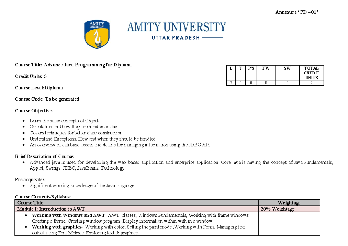 Advance Java Programming for Diploma - How and when they should be ...