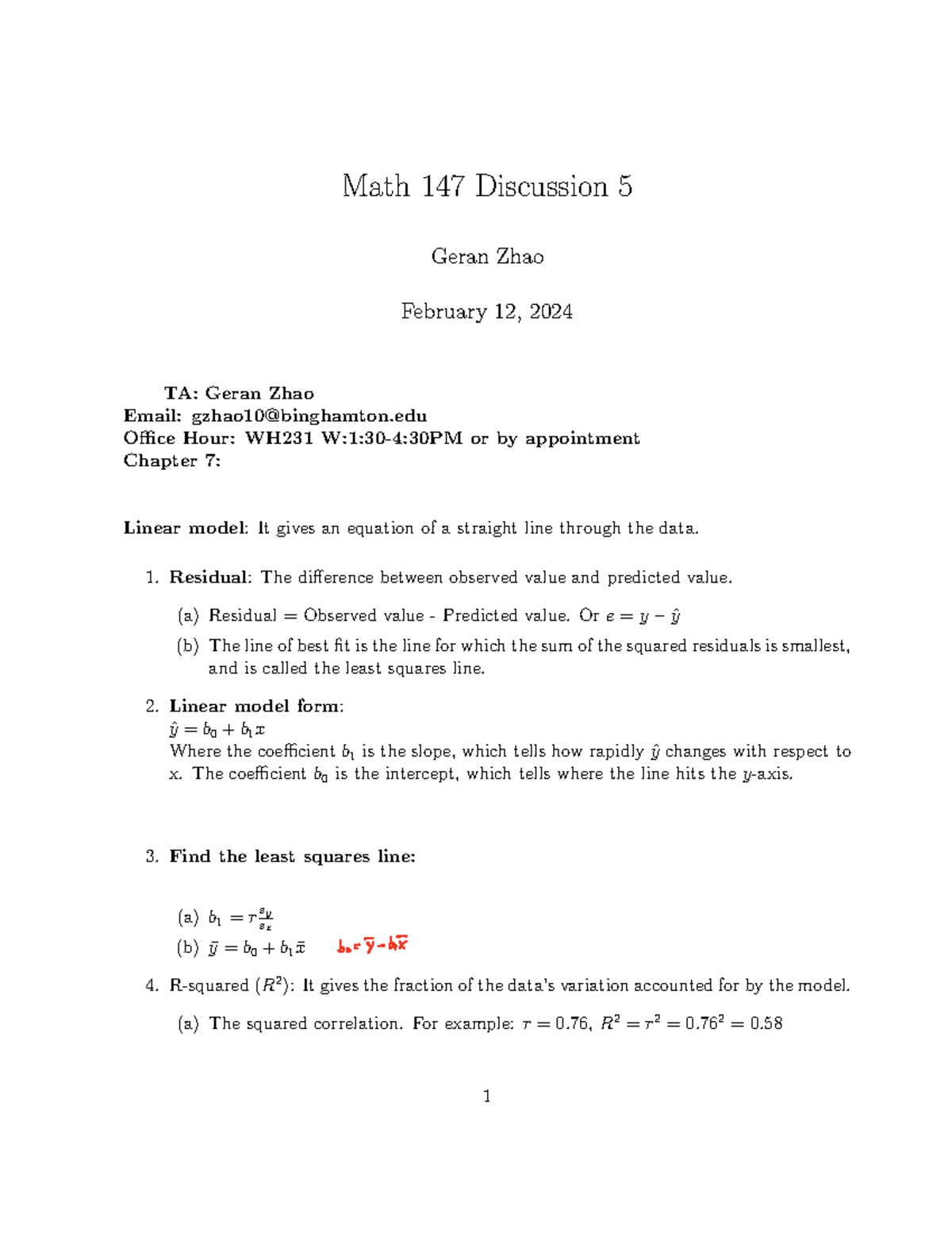 Math 147 Discussion 5 2 With Solutions Math 147 Discussion