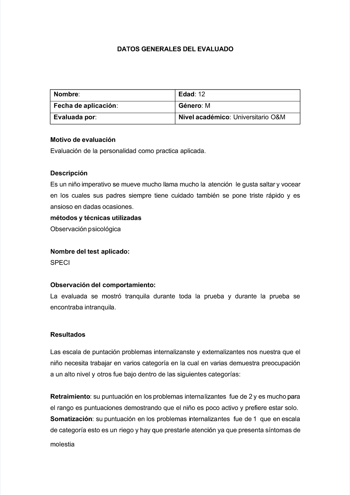 Pdf-informe-speci compress - DATOS GENERALES DEL EVALUADODATOS ...