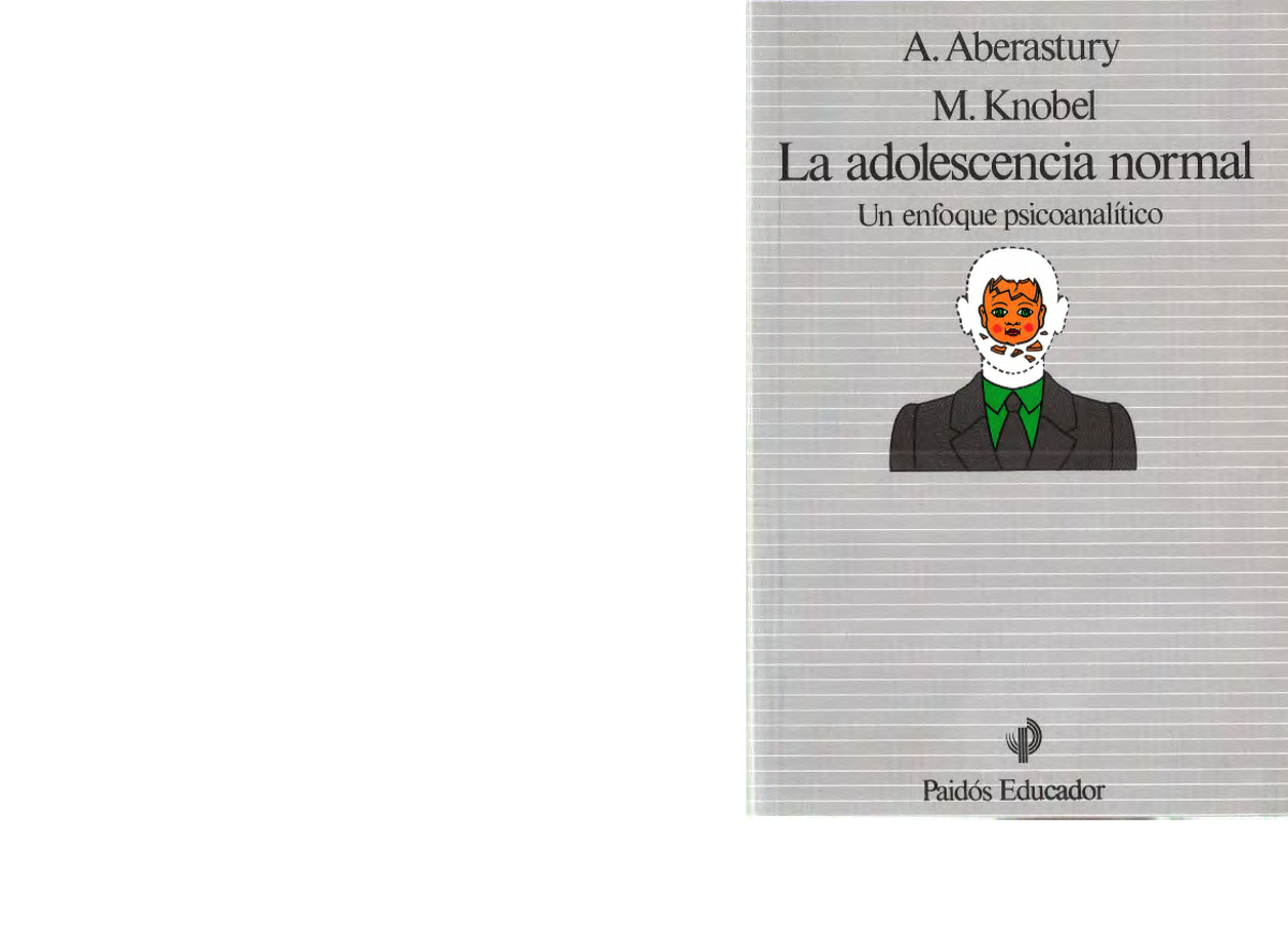 Knobel. El síndrome de la adolescencia normal - Portada: Gustavo Macri