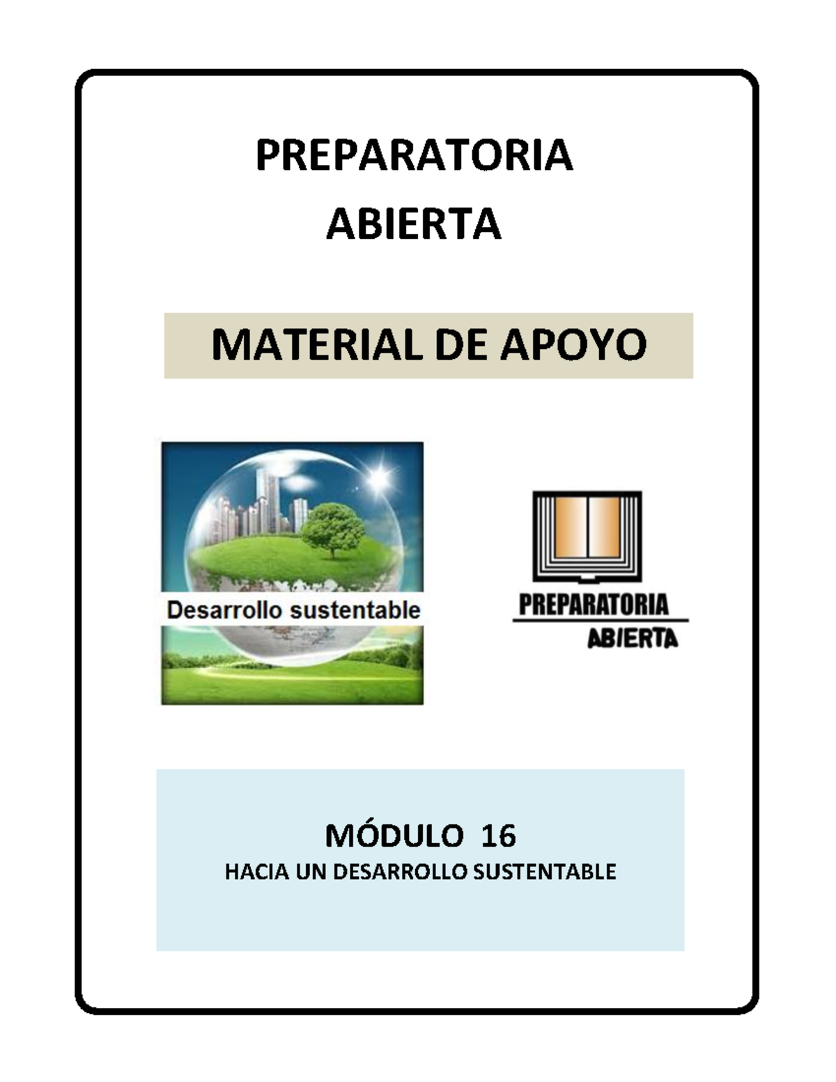 16-GUIA Módulo 16 Hacia UN Desarrollo Sustentable - MATERIAL DE ESTUDIO ...