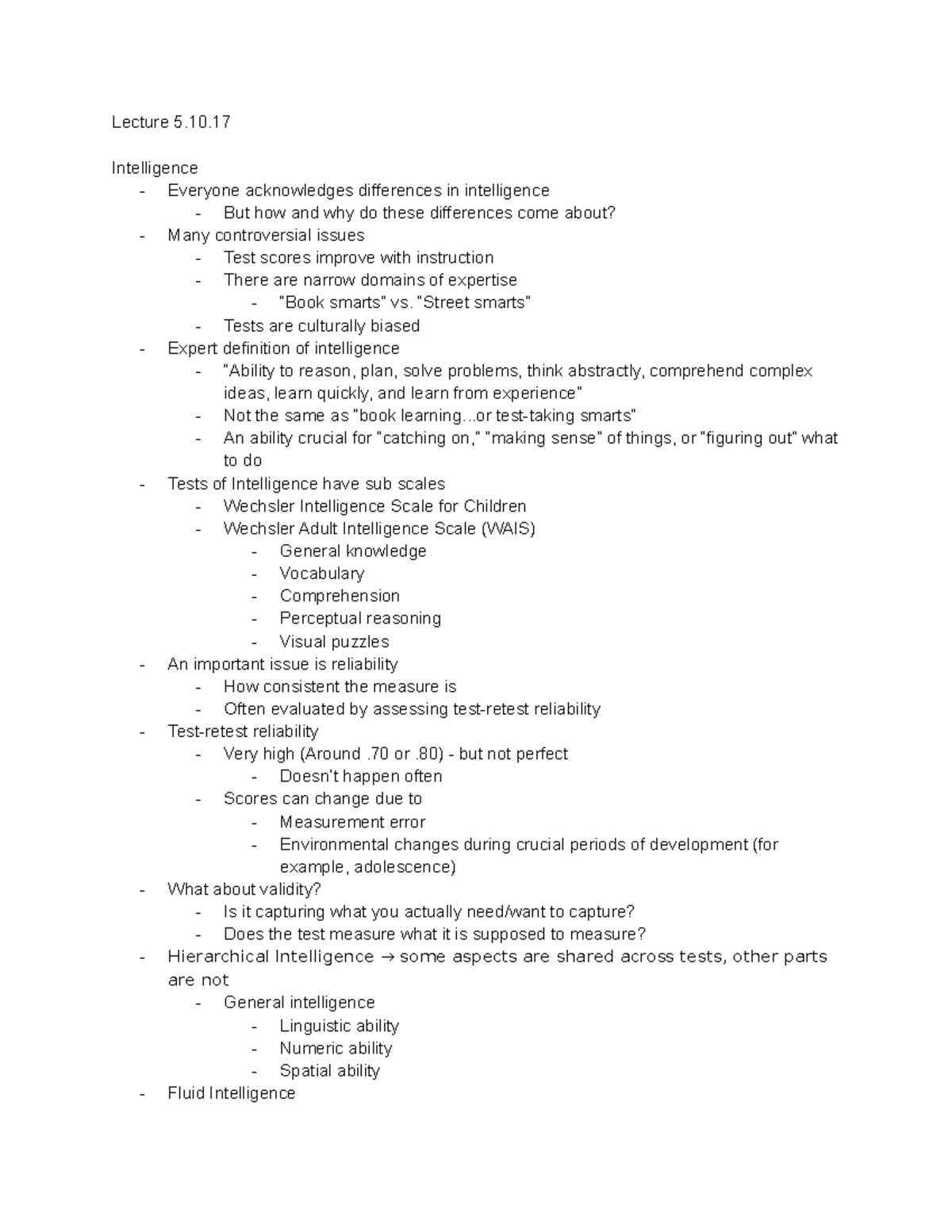 Cognitive Psychology - Lecture 17 - Problem Solving and Intelligence ...