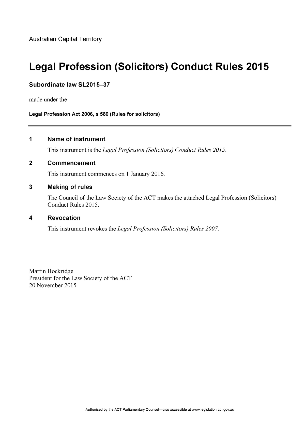 professional-conduct-rules-australian-capital-territory-legal