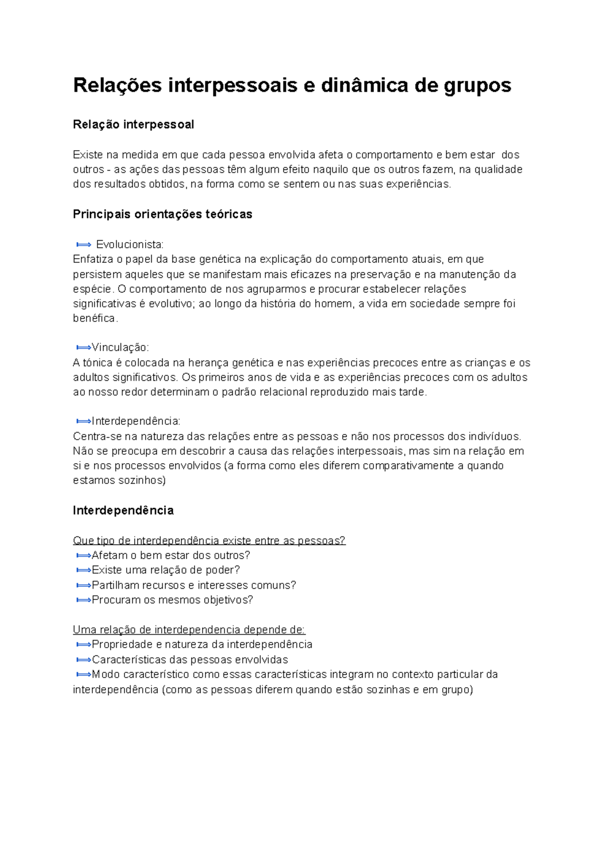 Relações Interpessoais e Dinâmica de Grupos - Relações interpessoais e ...