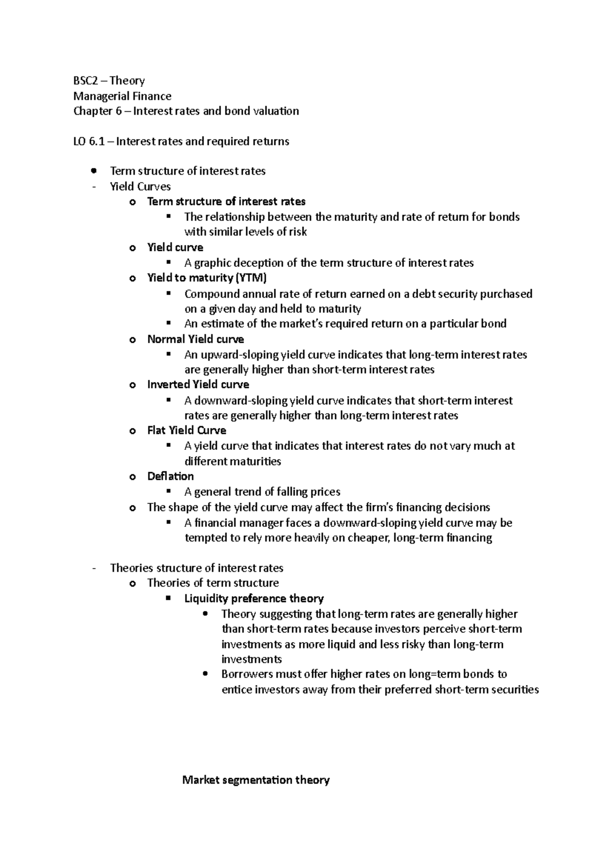 BSC2 FIN Summary - BSC Chapter 7 GITMAN BOOKBSC Chapter 7 GITMAN BOOK ...