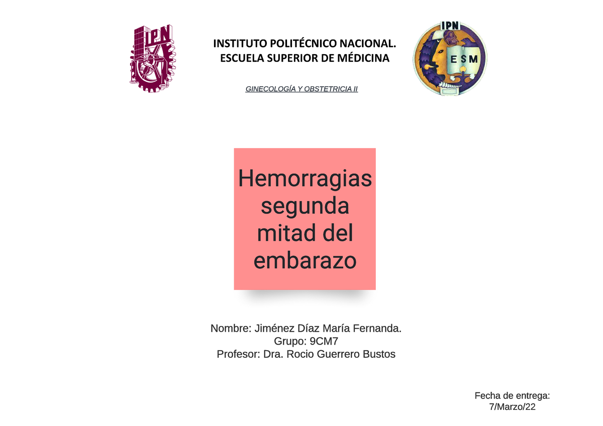 3. Mapa Conceptual Hemorragias 2da mitad- Jimenez Diaz - Hemorragias segunda  mitad del embarazo - Studocu