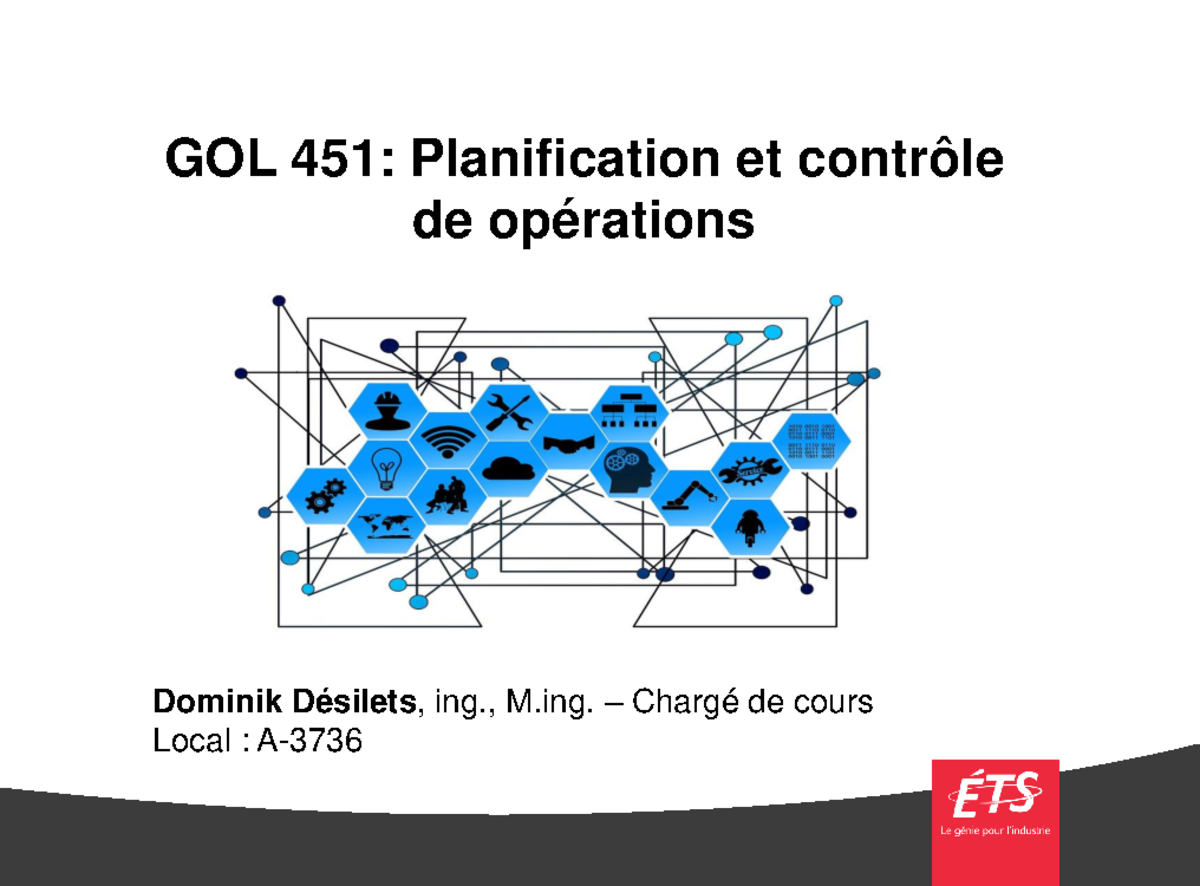 Introduction à la GOP - NOTE DE COURS 4 - GOL 451: Planification et ...