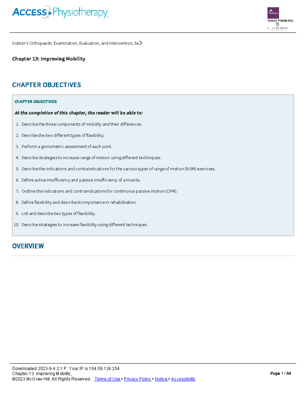 Chapter 13 Improving Mobility - Dutton's Orthopaedic Examination ...