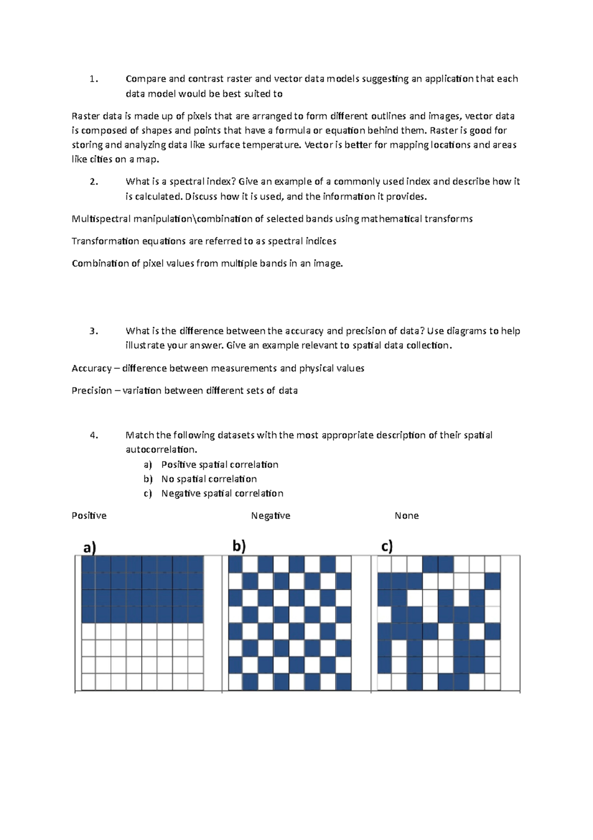 Introduction To GIS Practice Exam Questions - Compare And Contrast ...