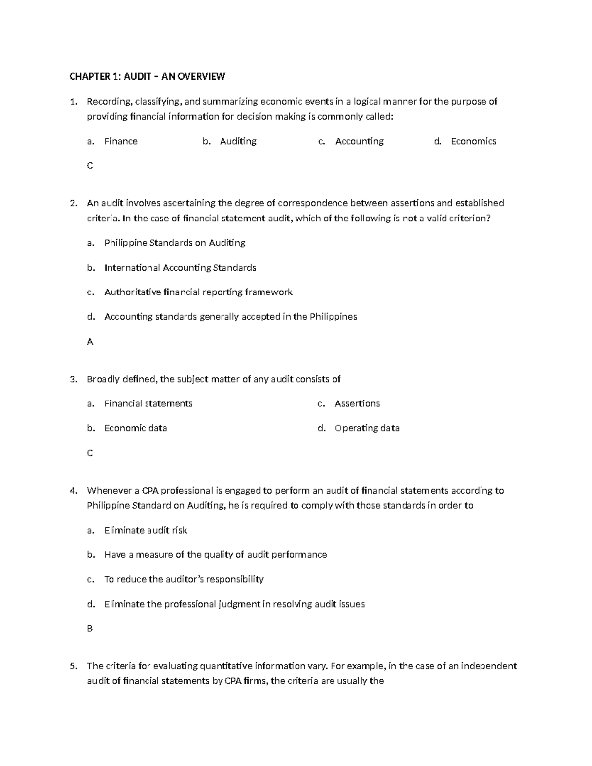 Chapter 1 Salosagcol - Lecture notes 3 - CHAPTER 1: AUDIT – AN OVERVIEW ...
