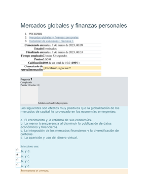 Mercados Globales Y Finanzas Personales 3 Revisión Del Intento ...