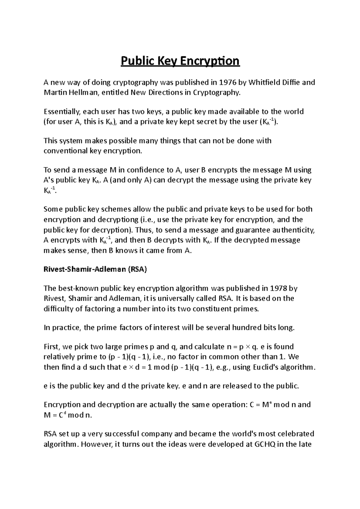 Public Key Encryption Lecture Notes 3 Public Key Encryption A New Public Key Encryption Lecture Notes 3 Public Key Encryption A New