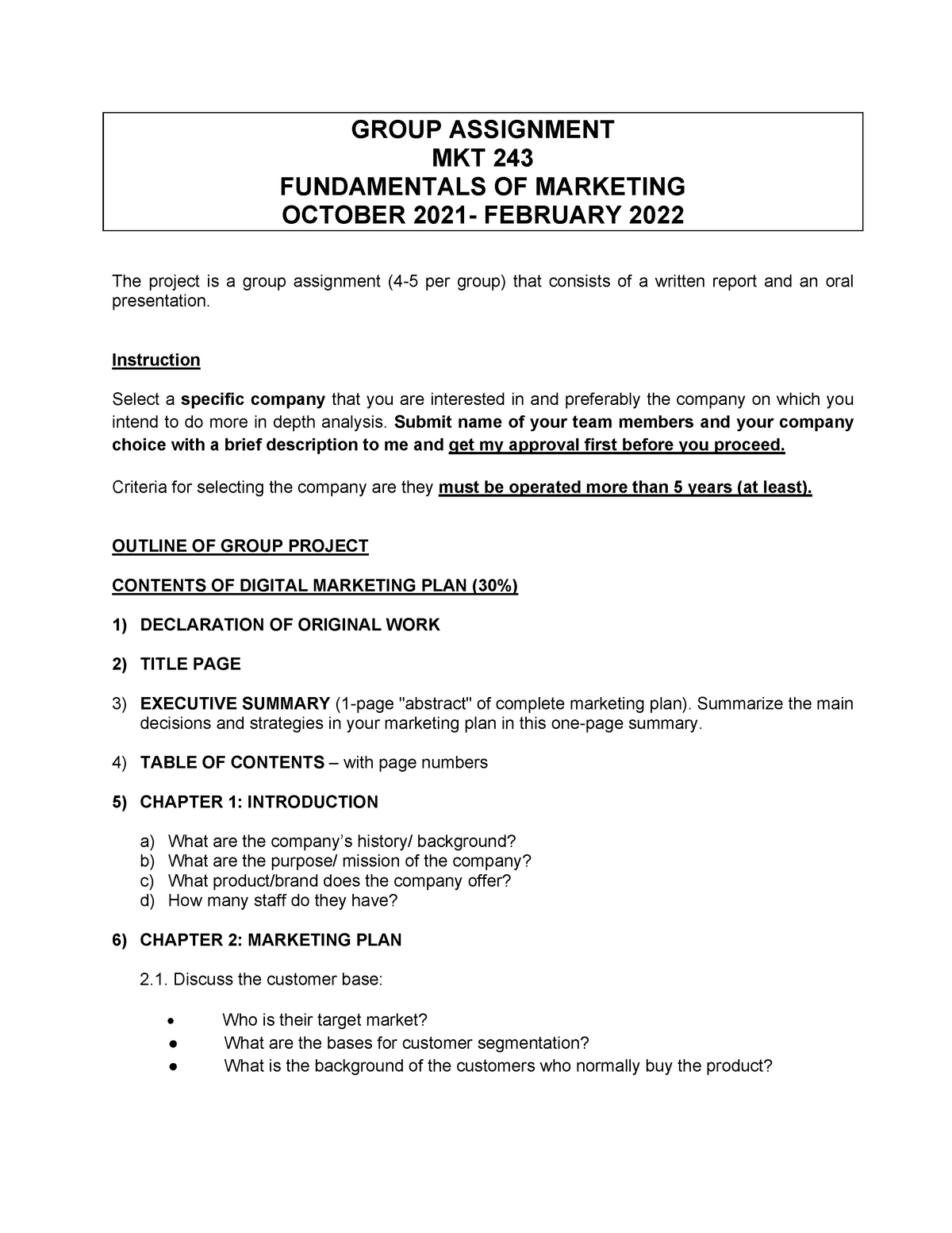 mkt243 group assignment 2021