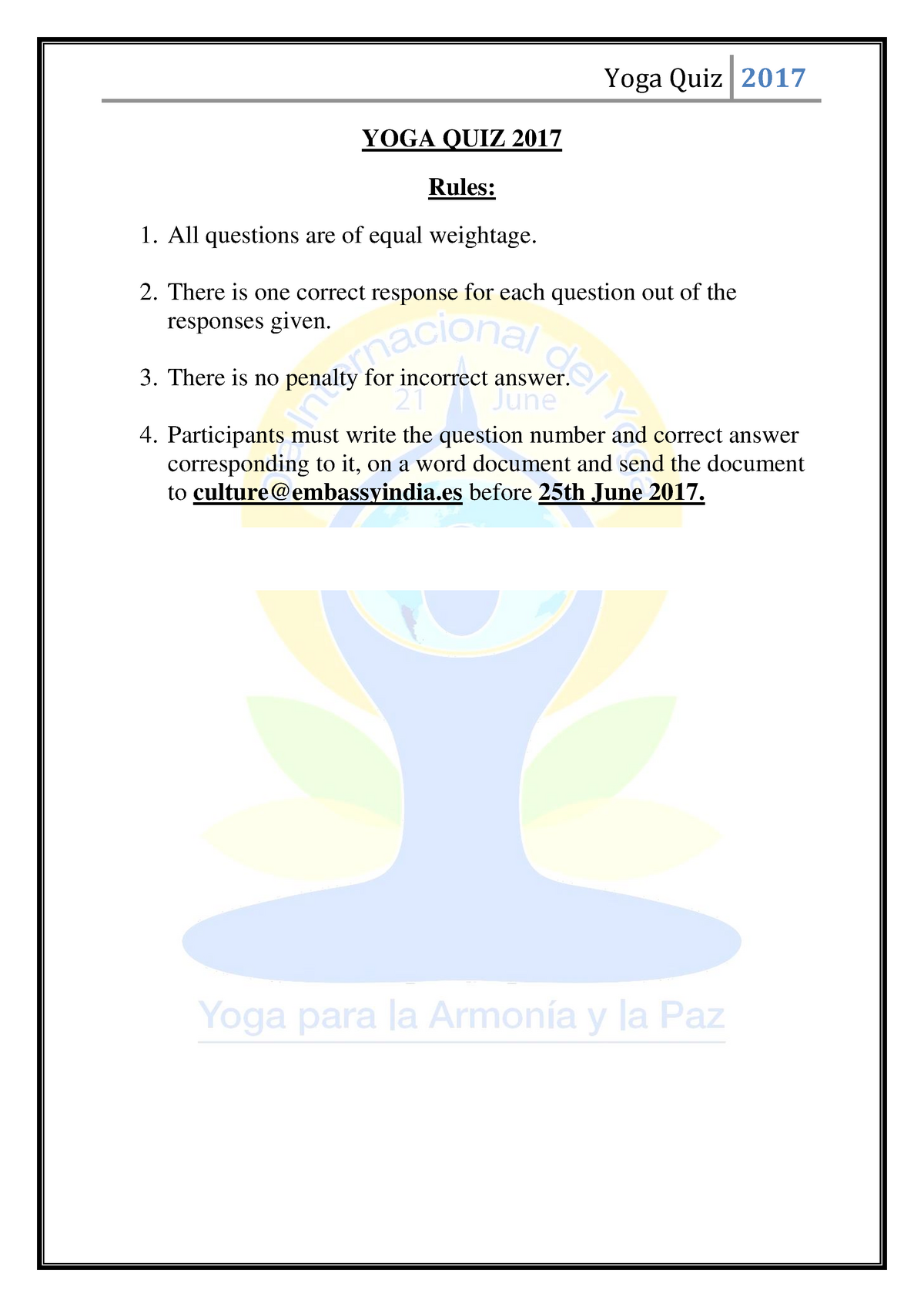 Quiz Questions And Answers On Yoga Quiz Questions And Answers