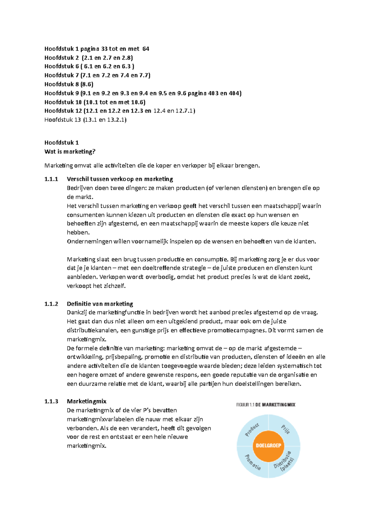 Samenvatting OCM - Grondslagen Van De Marketing - Hoofdstuk 1 Pagina 33 ...