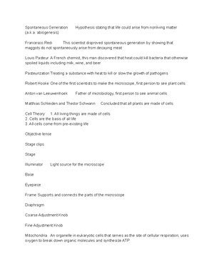 Chapter 9 review answer sheet - BIOLOGY 121 - Studocu