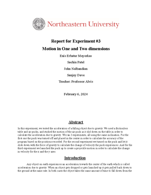 Lab13 - Lab report 13 for physics II for engineering at Northeastern ...