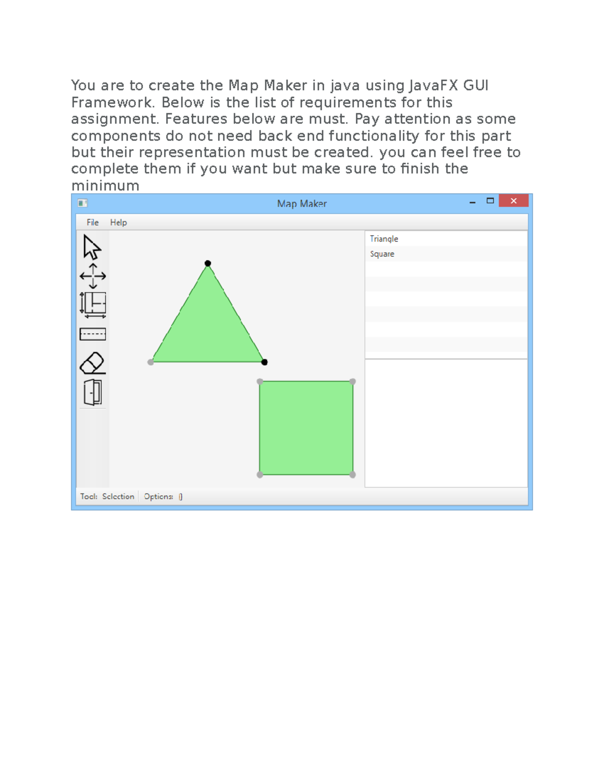 Javaassi 1 - assignment 1 - You are to create the Map Maker in java ...