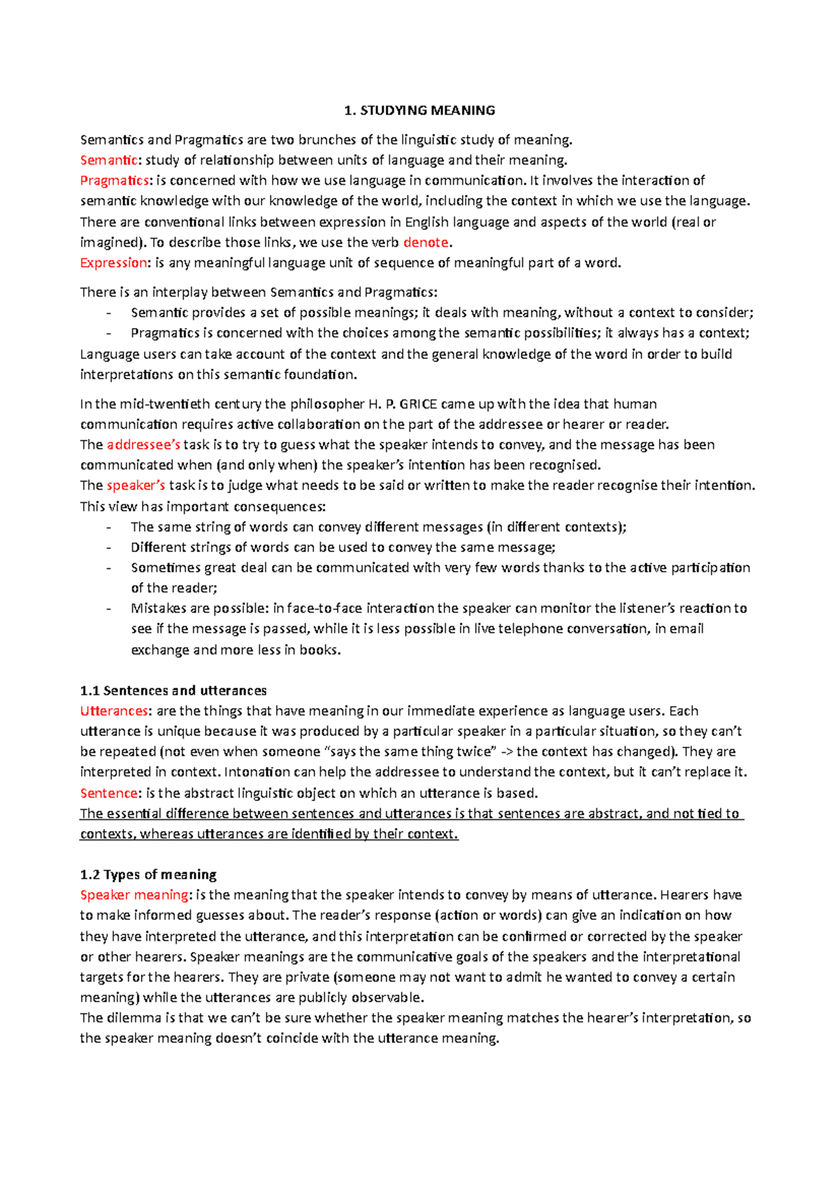 An Introduction To English Semantics And Pragmatics - 1. STUDYING ...