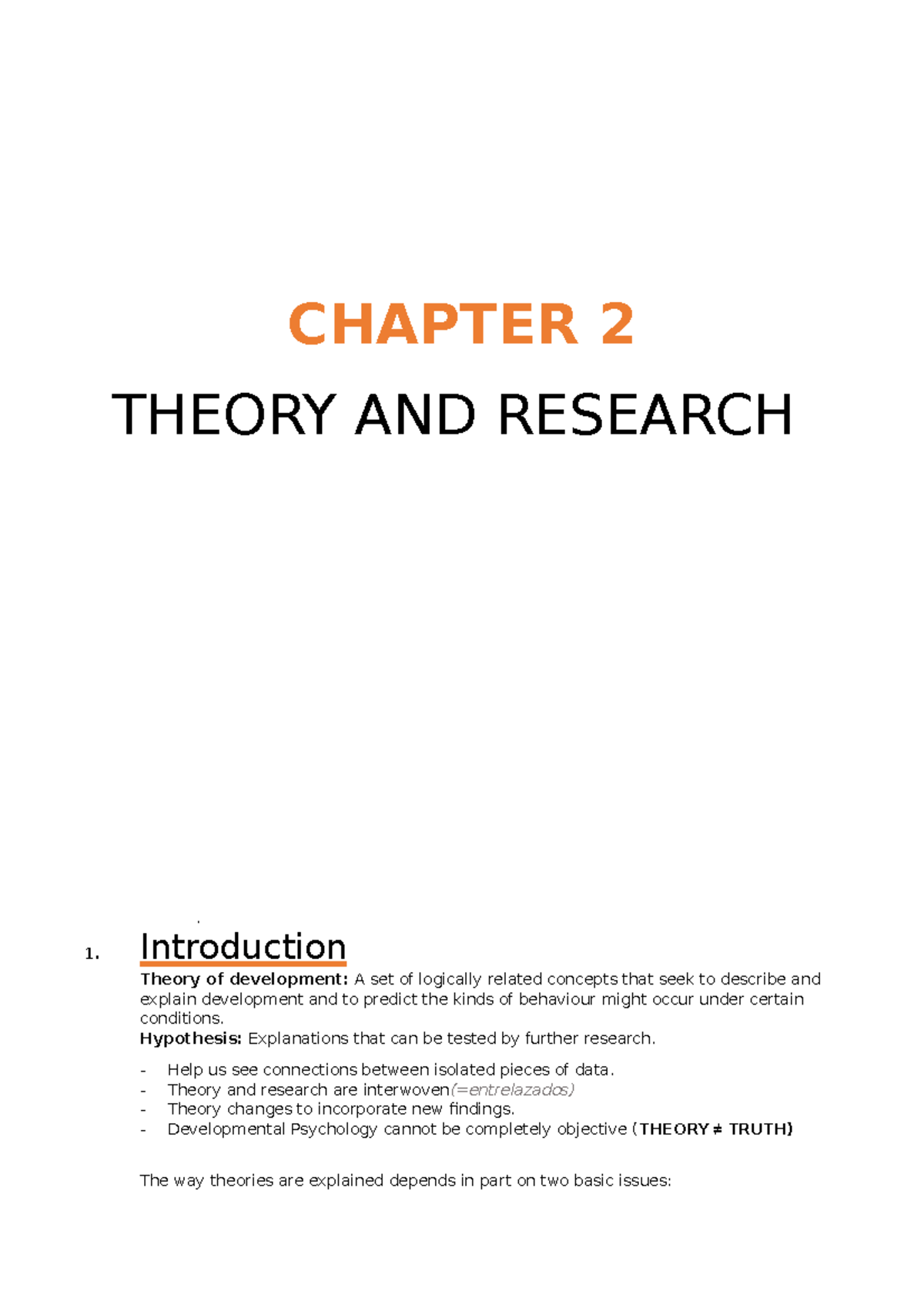 Chapter 2 - Theory and Research - CHAPTER 2 THEORY AND RESEARCH . 1 ...