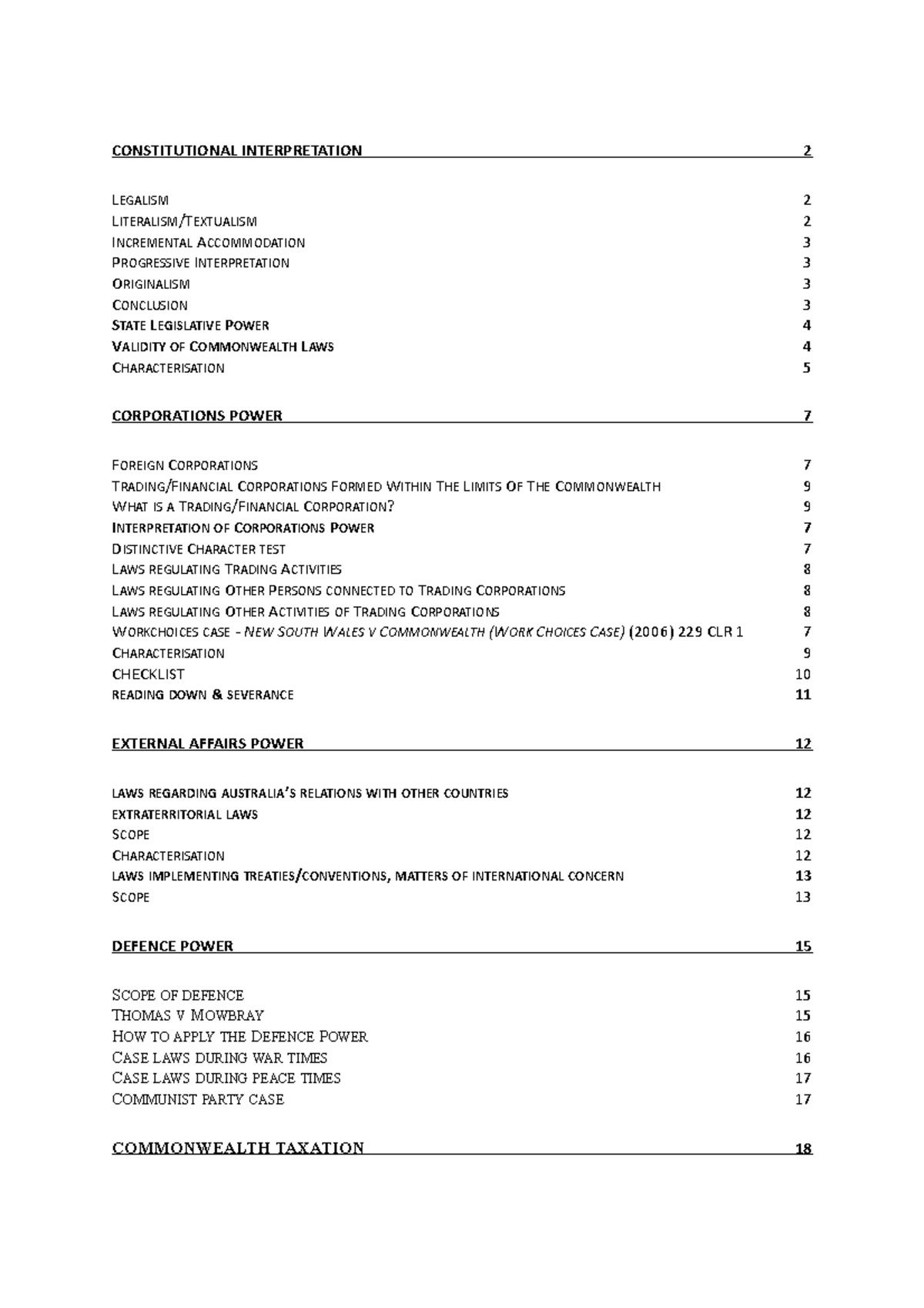 Constitutional Law Final Notes 2018 - CONSTITUTIONAL INTERPRETATION 2 ...