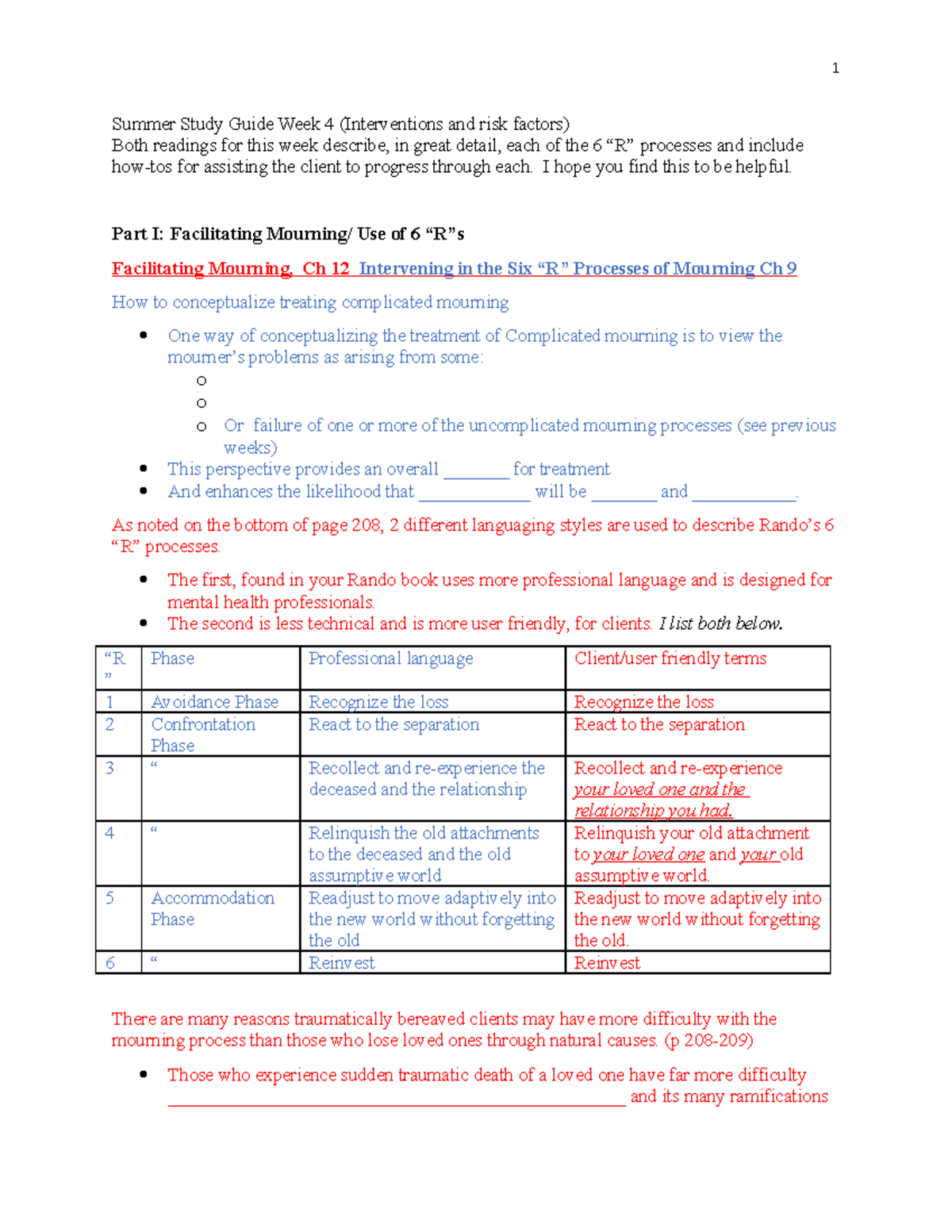 Summer Week 4 Notes - Summer Study Guide Week 4 (Interventions And Risk ...