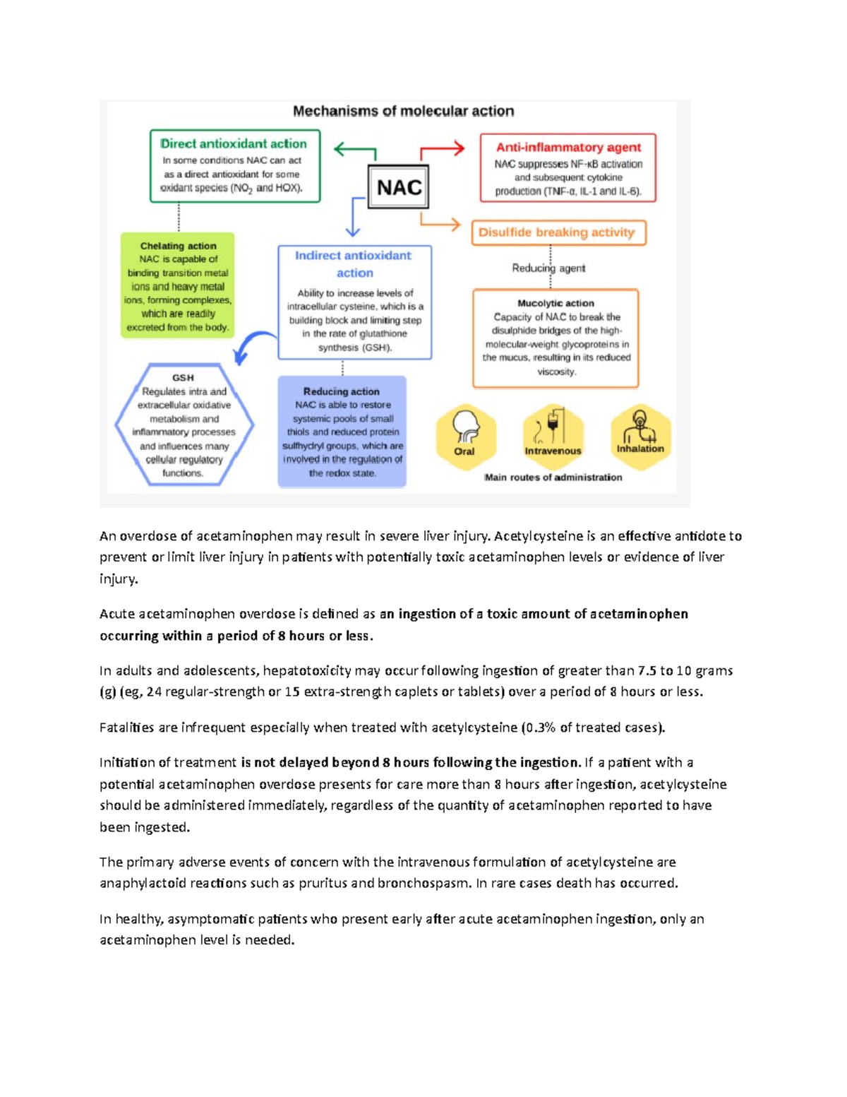Tylenol Toxicity Antidote An overdose of acetaminophen may result in