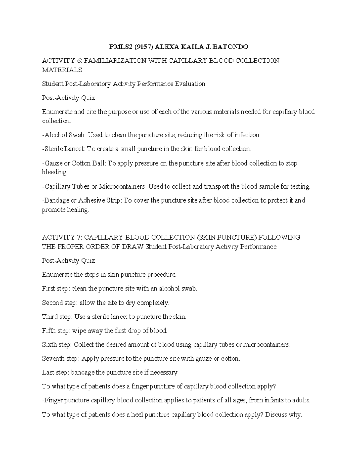 PMLS2 - PMLS LECTURE NOTES - PMLS2 (9157) ALEXA KAILA J. BATONDO ...