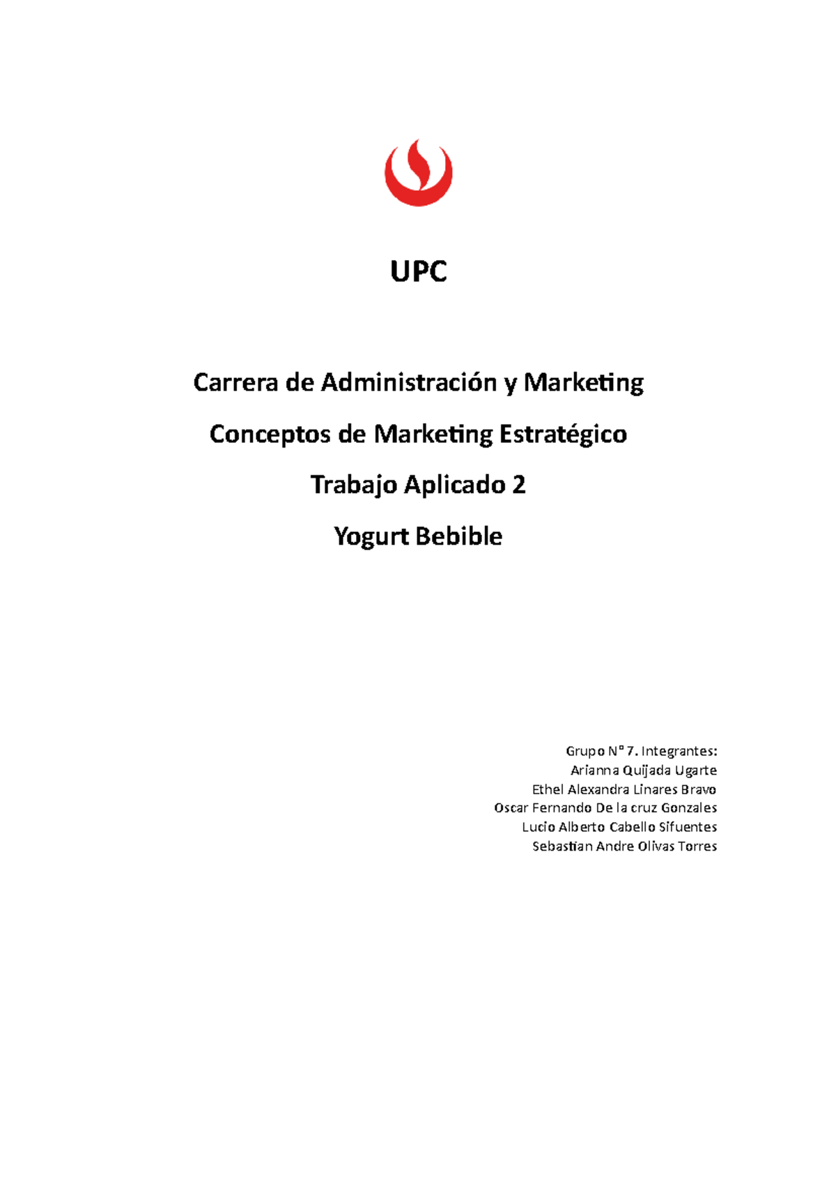 AM121 SEM15 TA2 Grupo °7 - UPC Carrera de Administración y Marketing ...