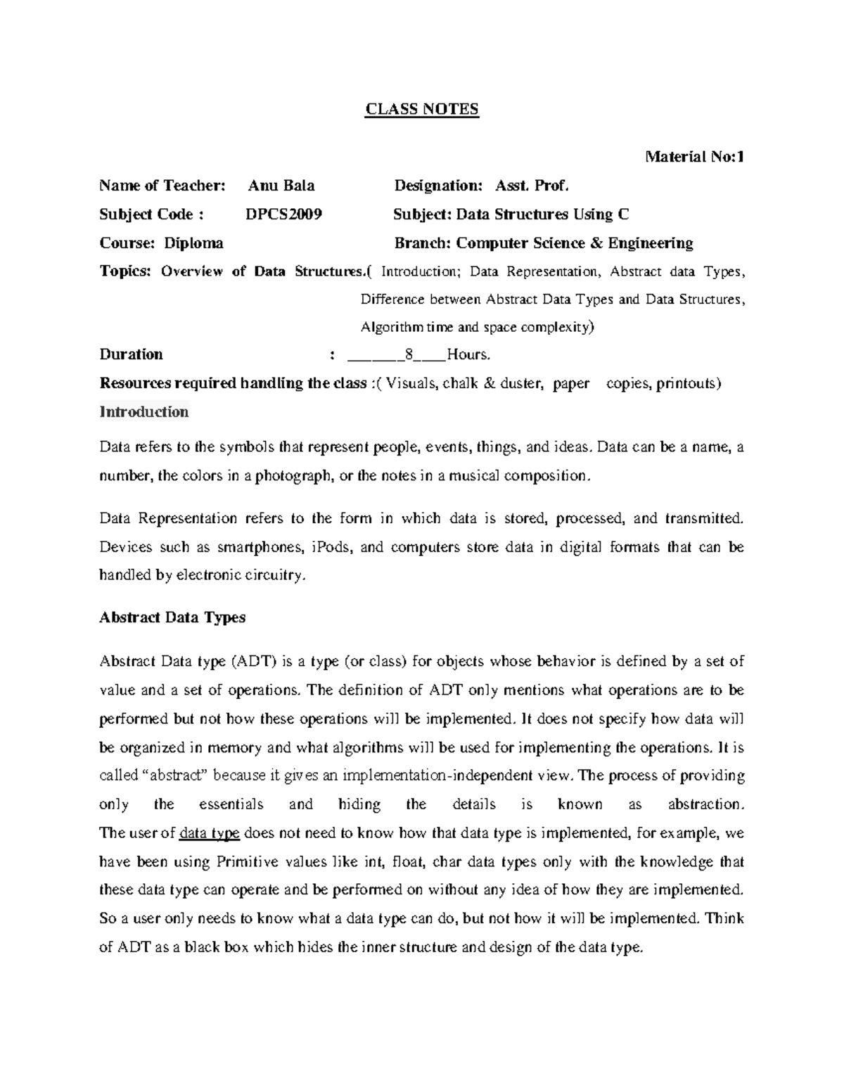 Data Structures Using C - Studocu
