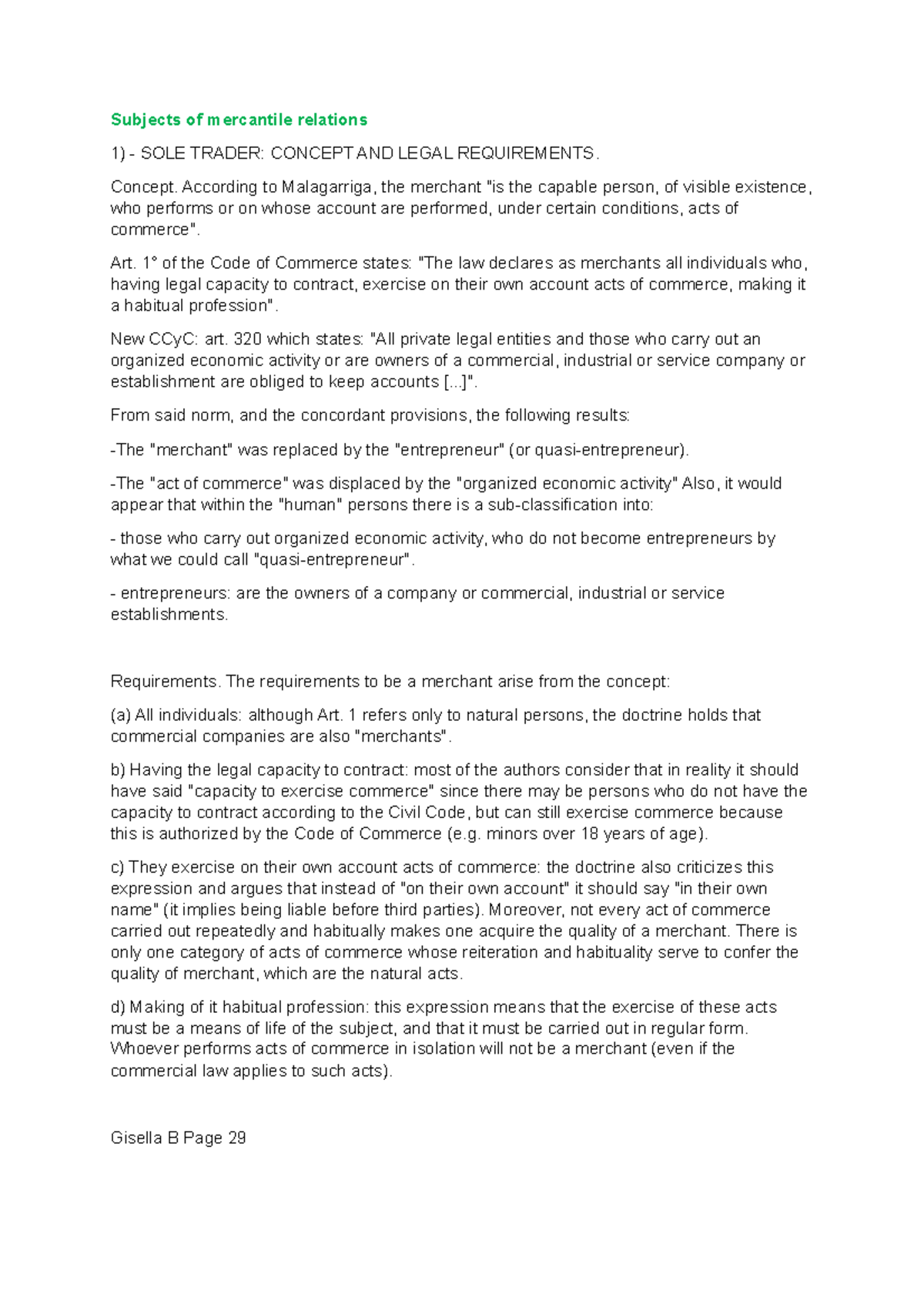 Subjects of mercantile relations 6 Subjects of mercantile relations