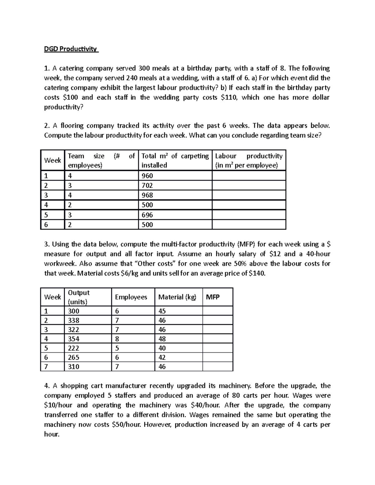 ADM3301 Y DGD Session 1 Productivity questions - DGD Productivity A ...