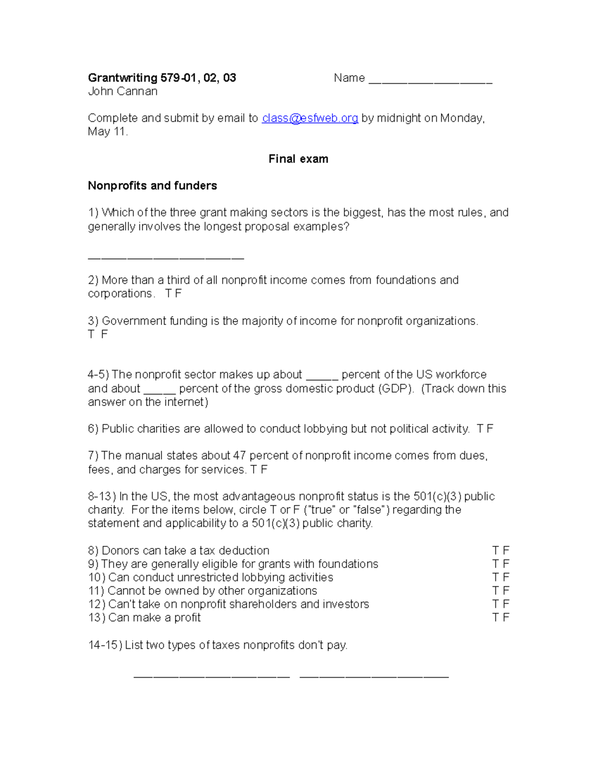 Course final exam Spring 2020 FYS001 WCU Studocu