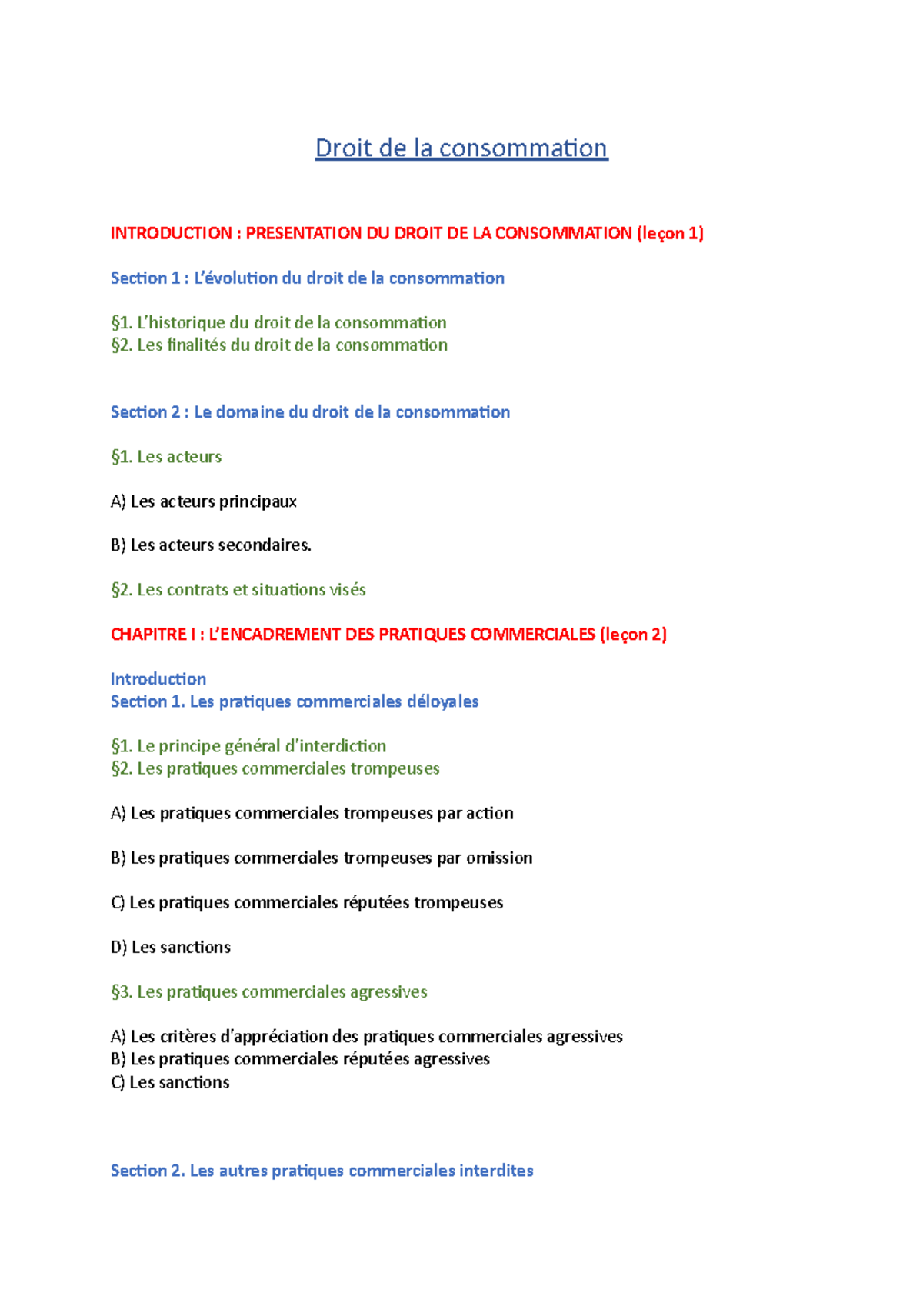 Droit De La Consommation Et De La Distribution - Droit De La ...