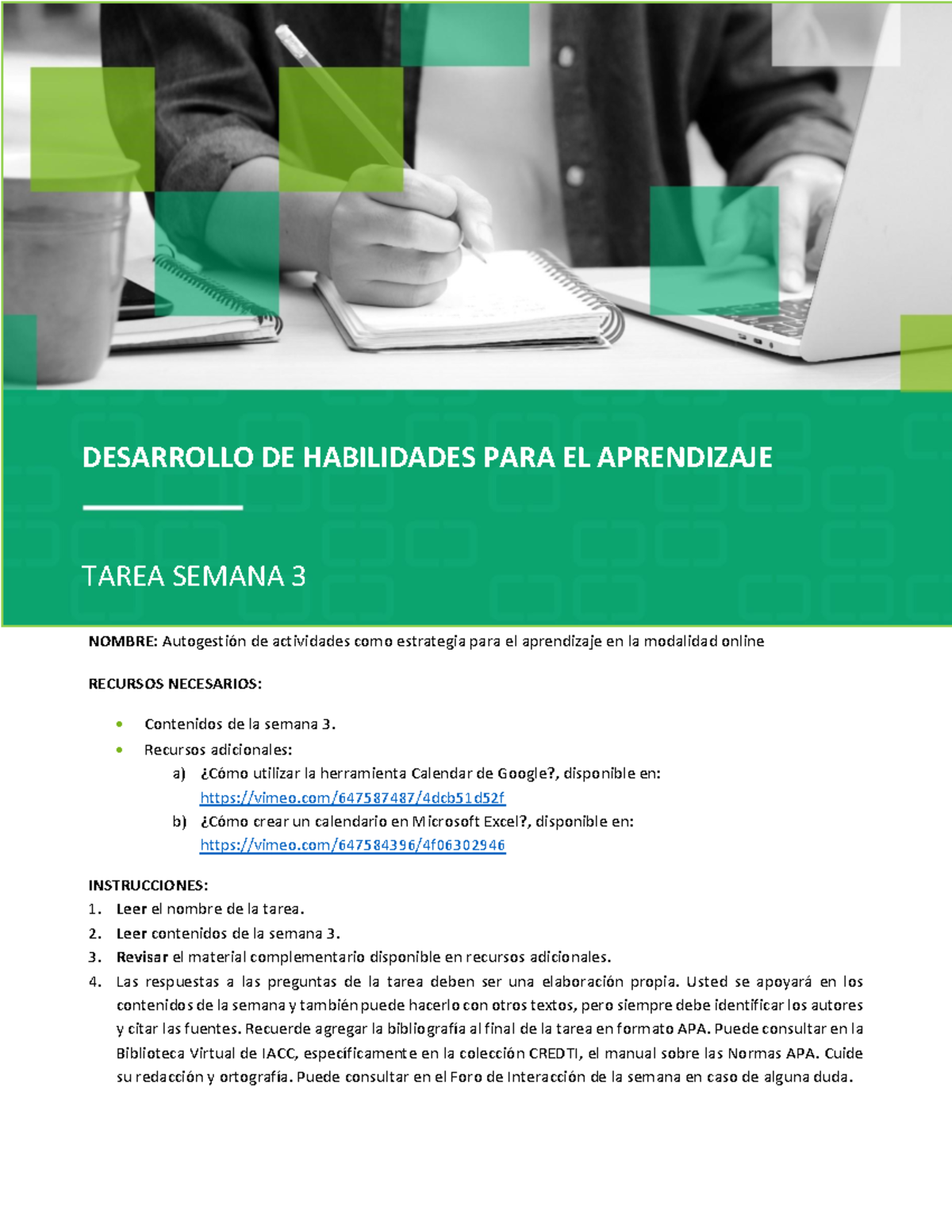 Desarrollo De Habilidades Para El Aprendizaje Semana3 Desarrollo Habilidades Del Aprendizaje 2815