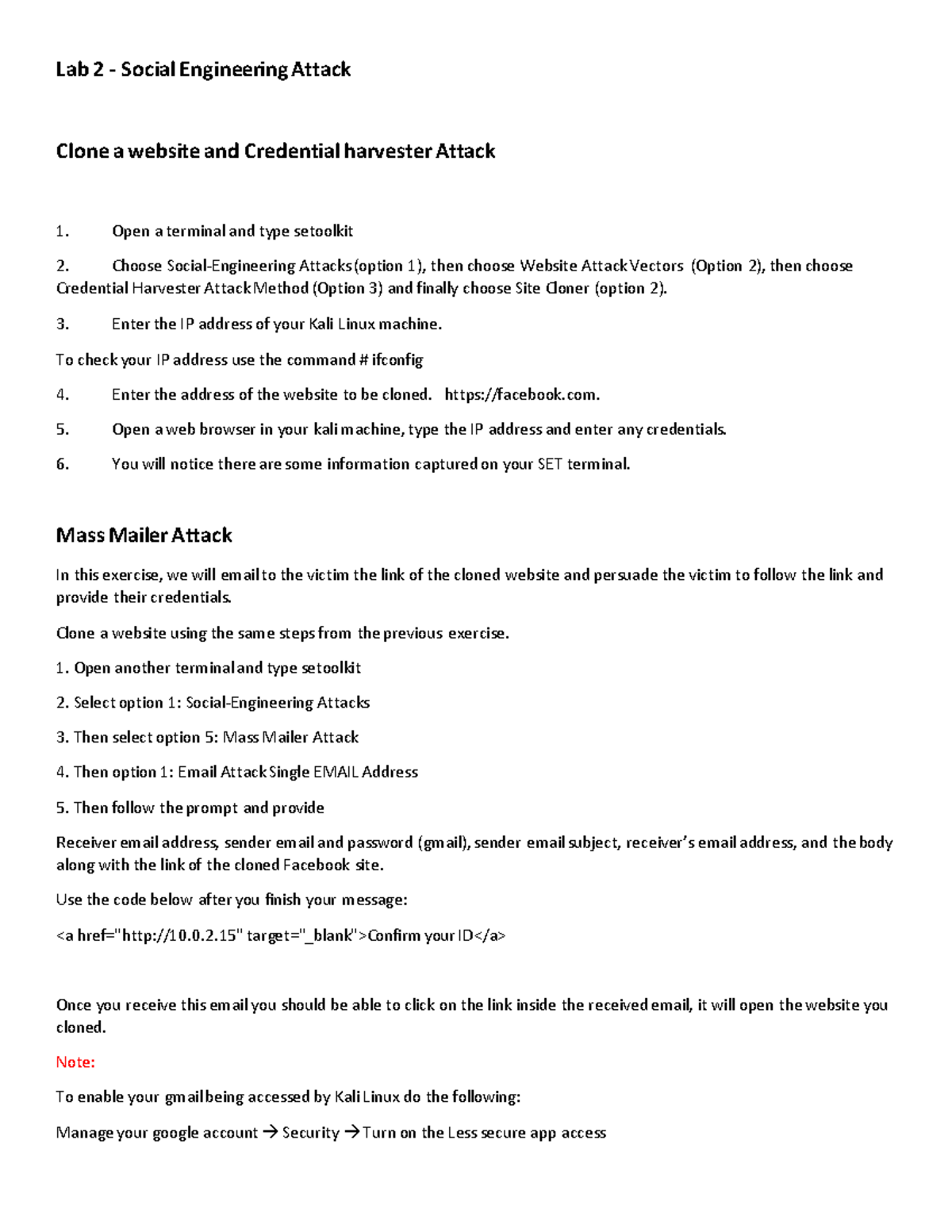 Lab 2 Working Procedure Step by Step Instructions MATHS2012 Fed