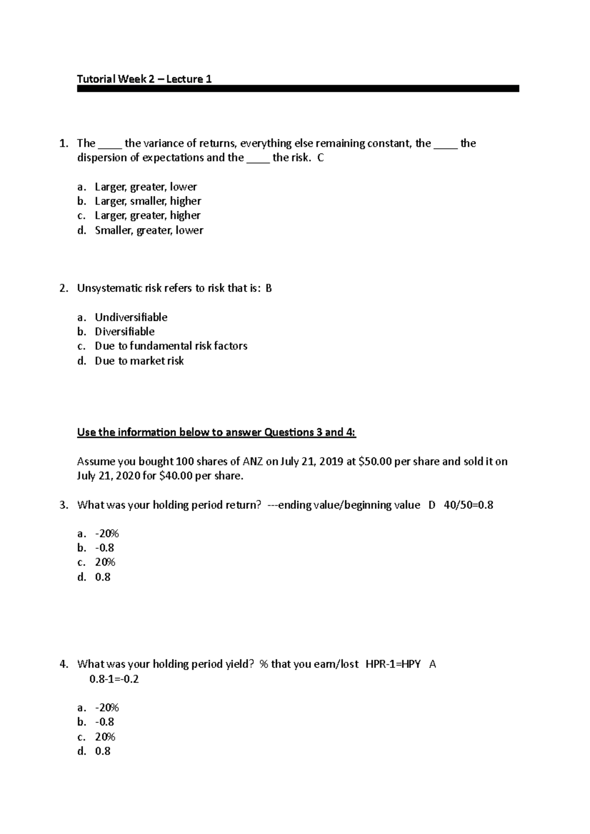 Tutorial-topic 1 - Tutorial-topic 1 - Tutorial Week 2 – Lecture 1 The ...