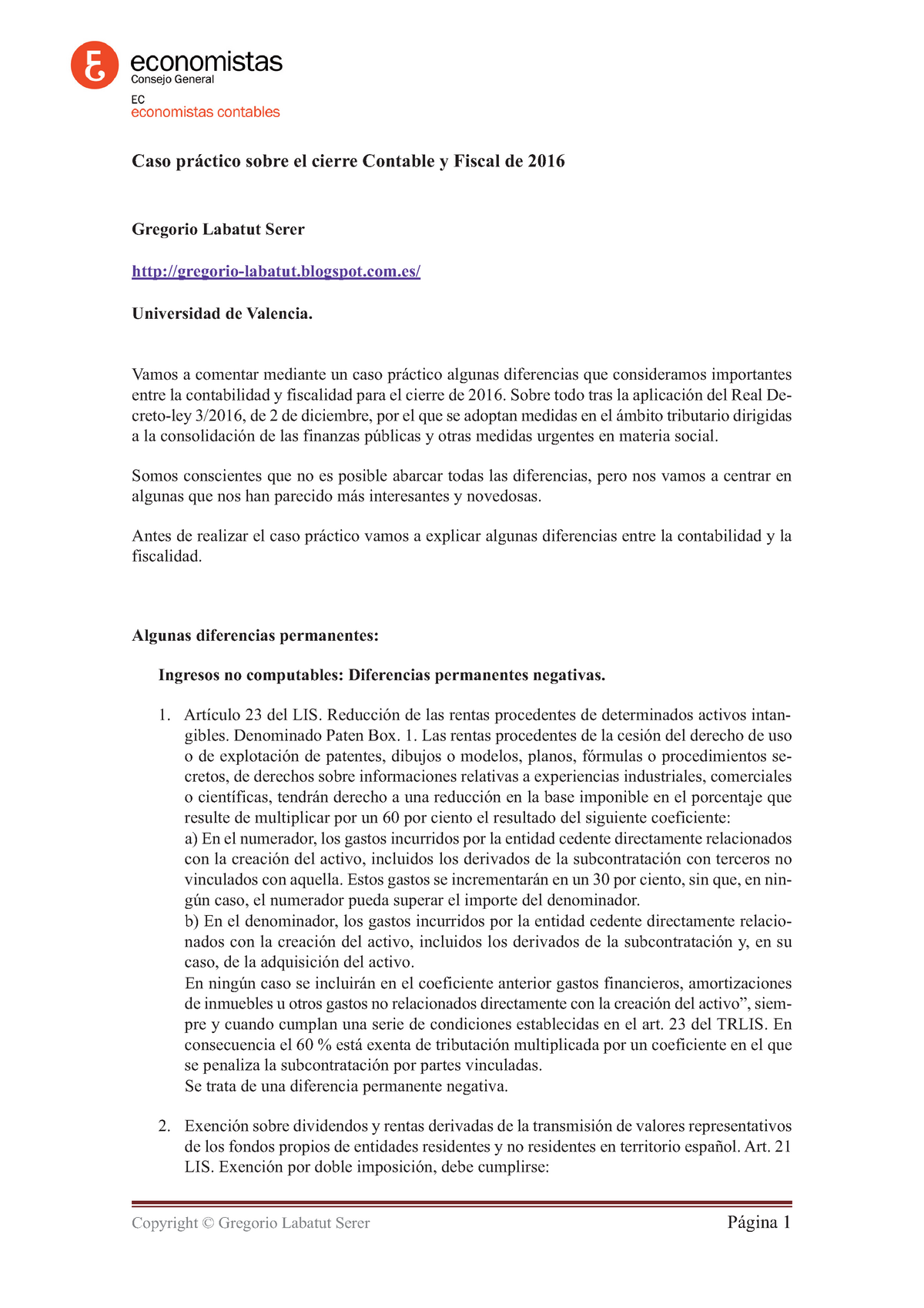 CASO Practico Cierre Contable Y Fiscal - Caso Práctico Sobre El Cierre ...