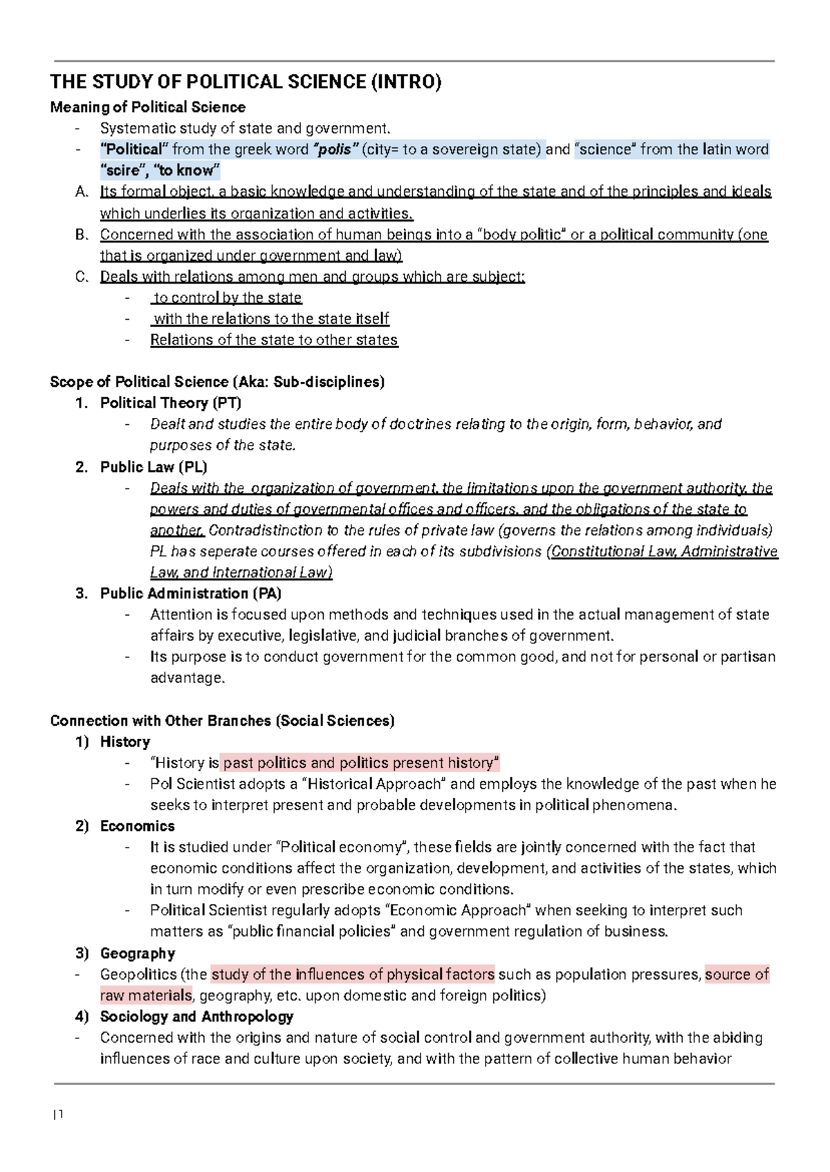 POL3212 ( Consti) - A summary and short information on Articles' 1 to 6 ...