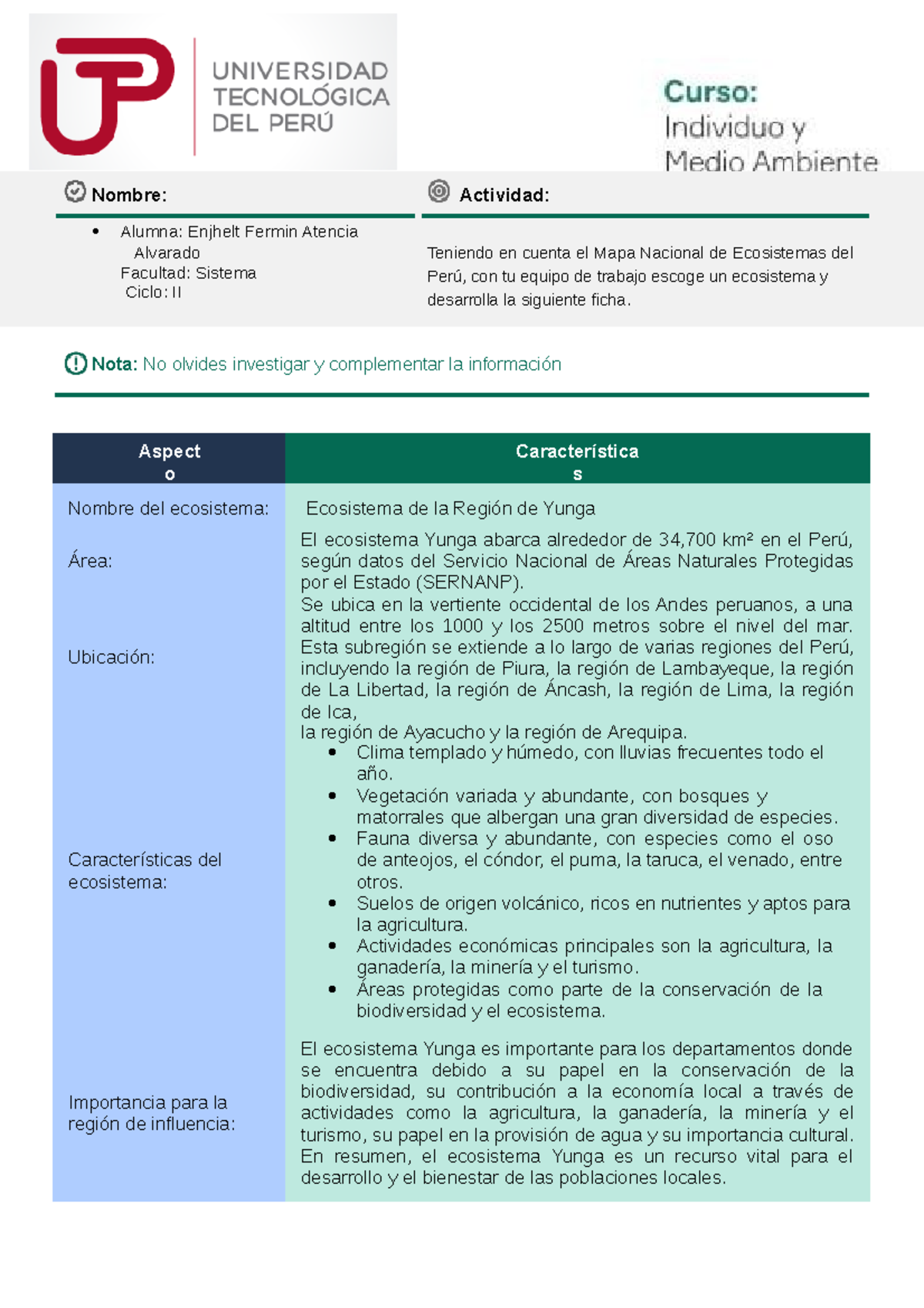 Semana 02 Word Ficha De Trabajo Tarea Nombre Actividad Alumno 1