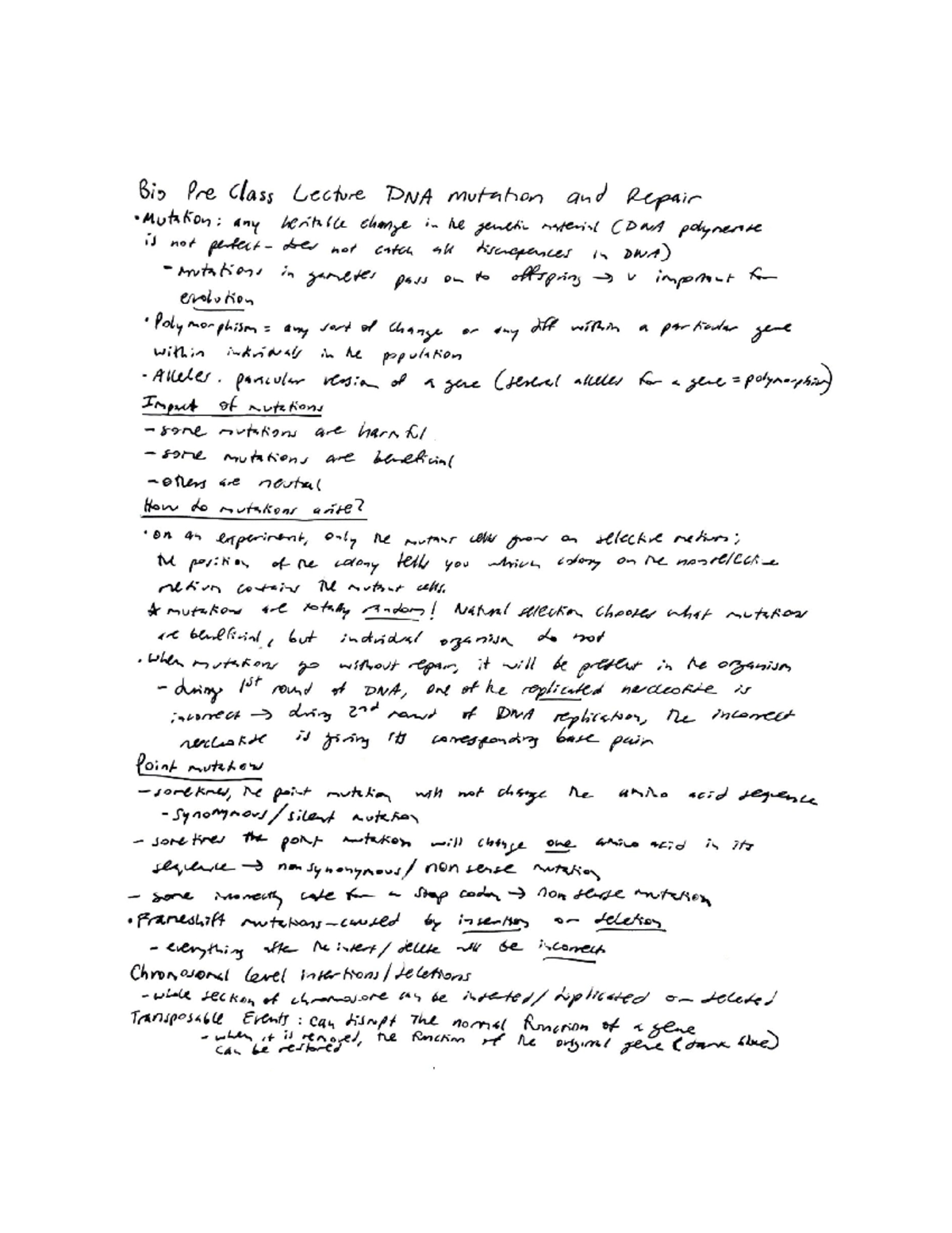 Foundations of Biology Chapter 15 Notes - BIOL 1107 - Studocu